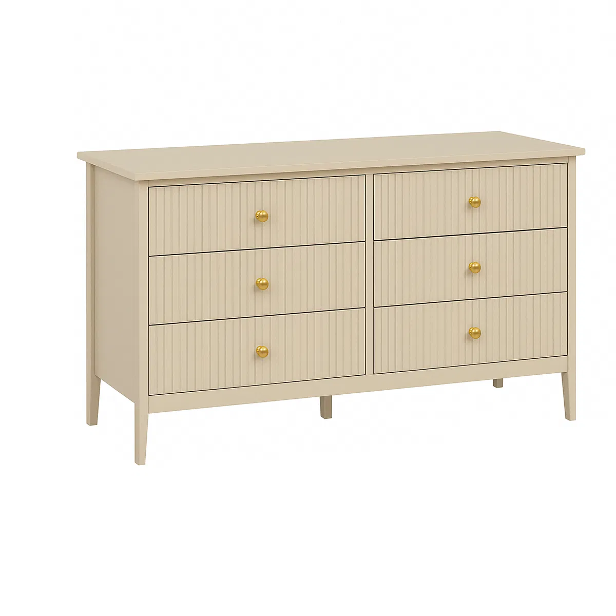 Large 6 Drawer Chest Of Drawers and Pair Of Large Bedside Tables - Hales Taupe Range - Image 7