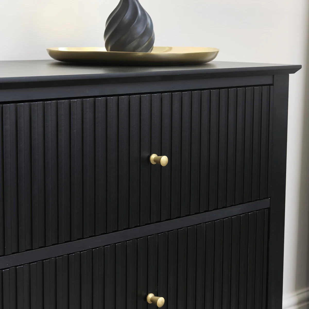 Large 6 Drawer Chest of Drawers - Hales Black Range - Image 3