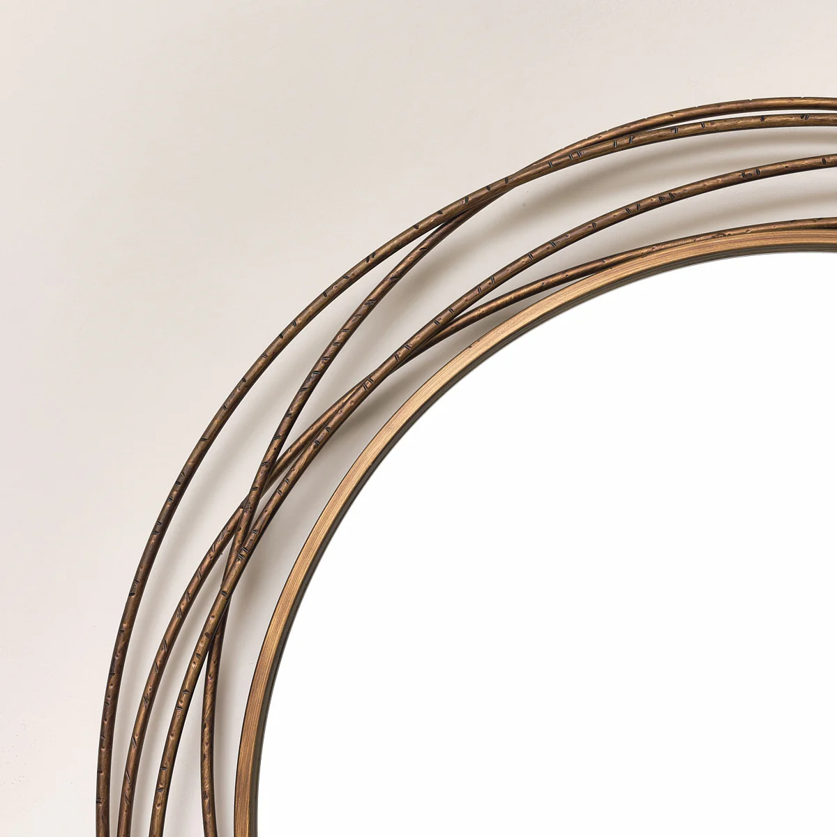 Large Antique Gold Swirl Wall Mirror - 88cm x 85cm - Image 3