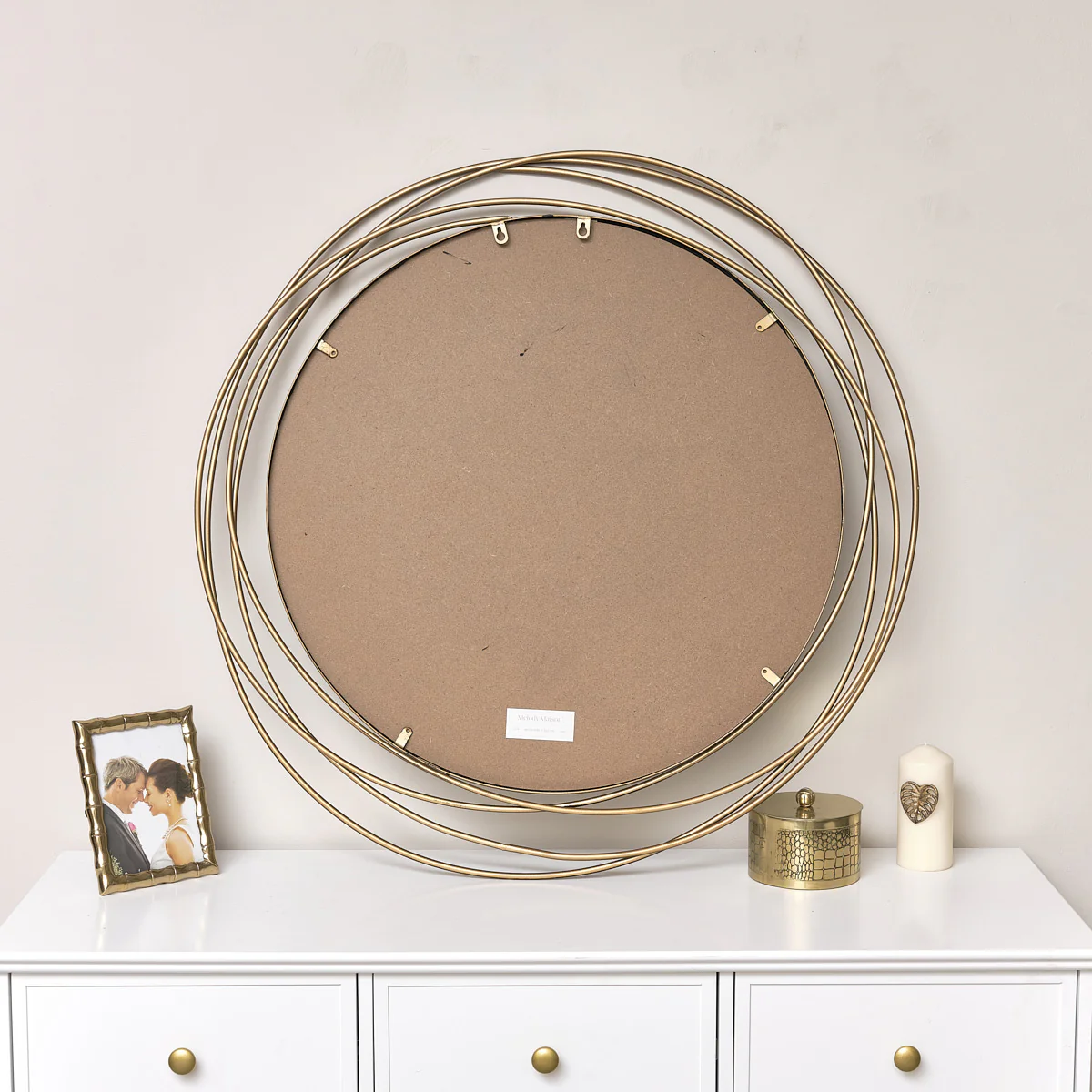 Large Antique Gold Swirl Wall Mirror - 88cm x 85cm - Image 5
