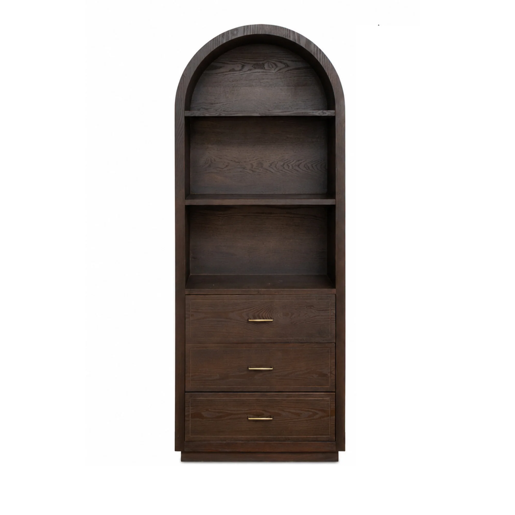 Large Arched Dark Wood Freestanding Storage Cabinet - Kingsley Range - Image 11