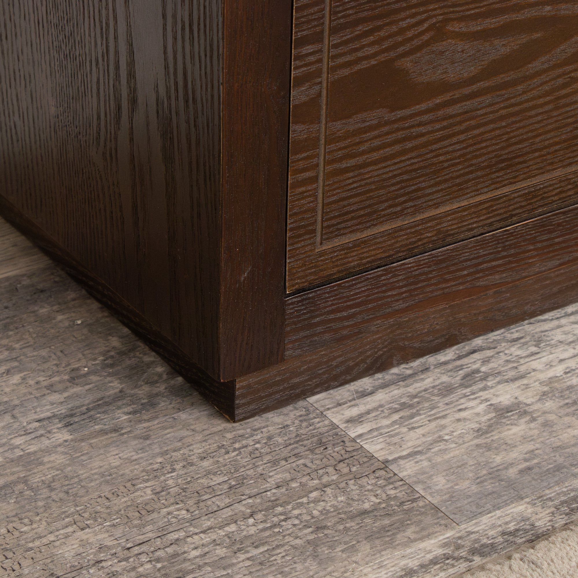 Large Arched Dark Wood Freestanding Storage Cabinet - Kingsley Range - Image 4