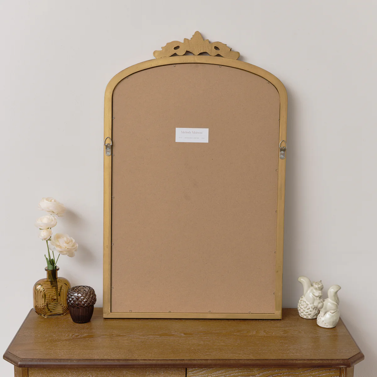 Large Arched Ornate Edge Gold Mirror 80cm x 50cm - Image 5