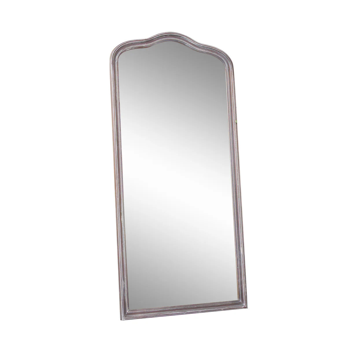Large Arched Washed Wooden Framed Leaner Mirror - 78cm x 158cm - Image 8