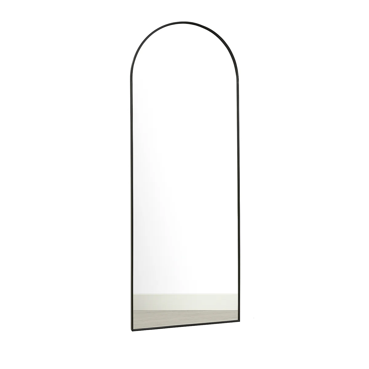 Large Black Arched Leaner Mirror 150cm x 60cm - Image 6