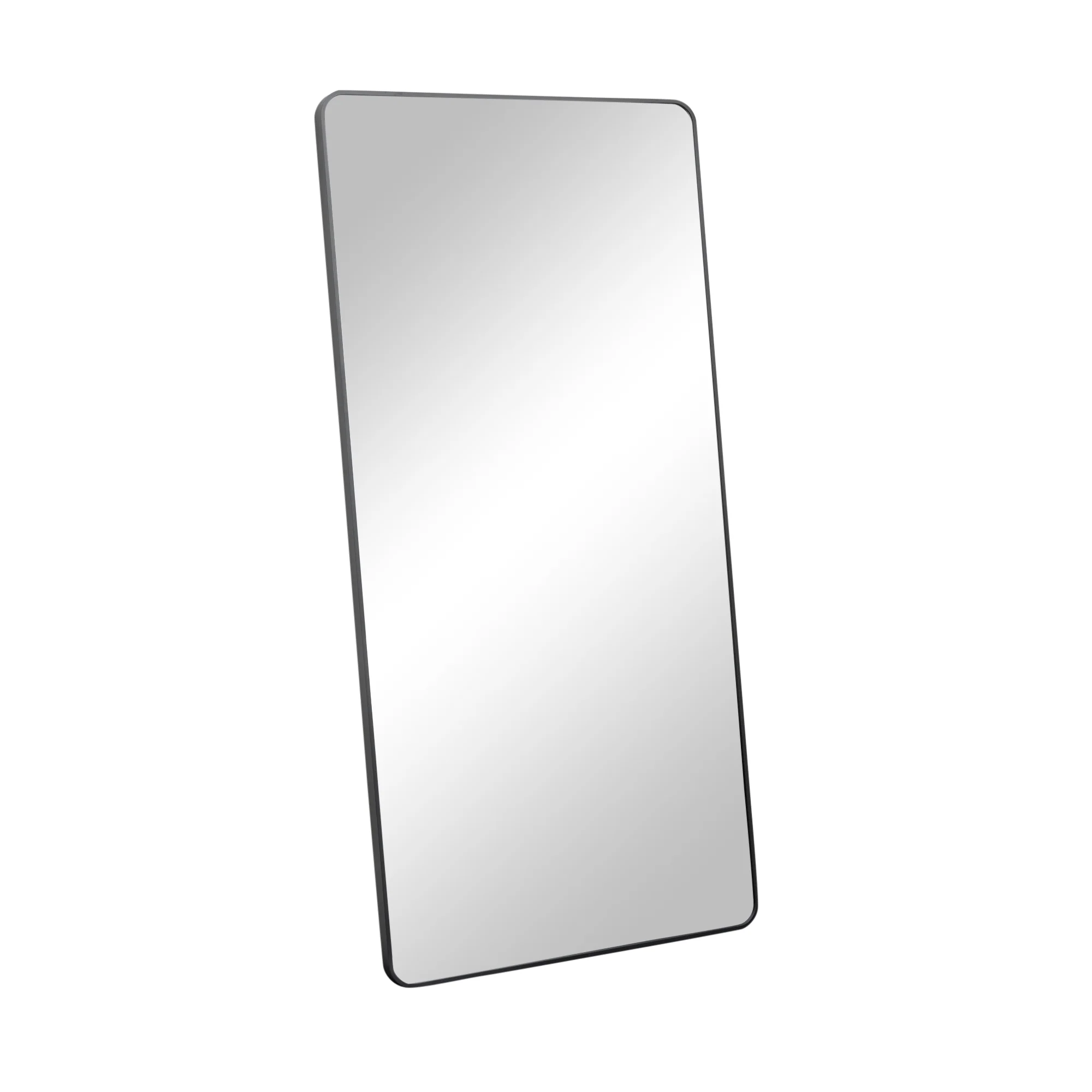 Large Black Curved Framed Wall / Leaner Mirror 160cm x 80cm - Image 6