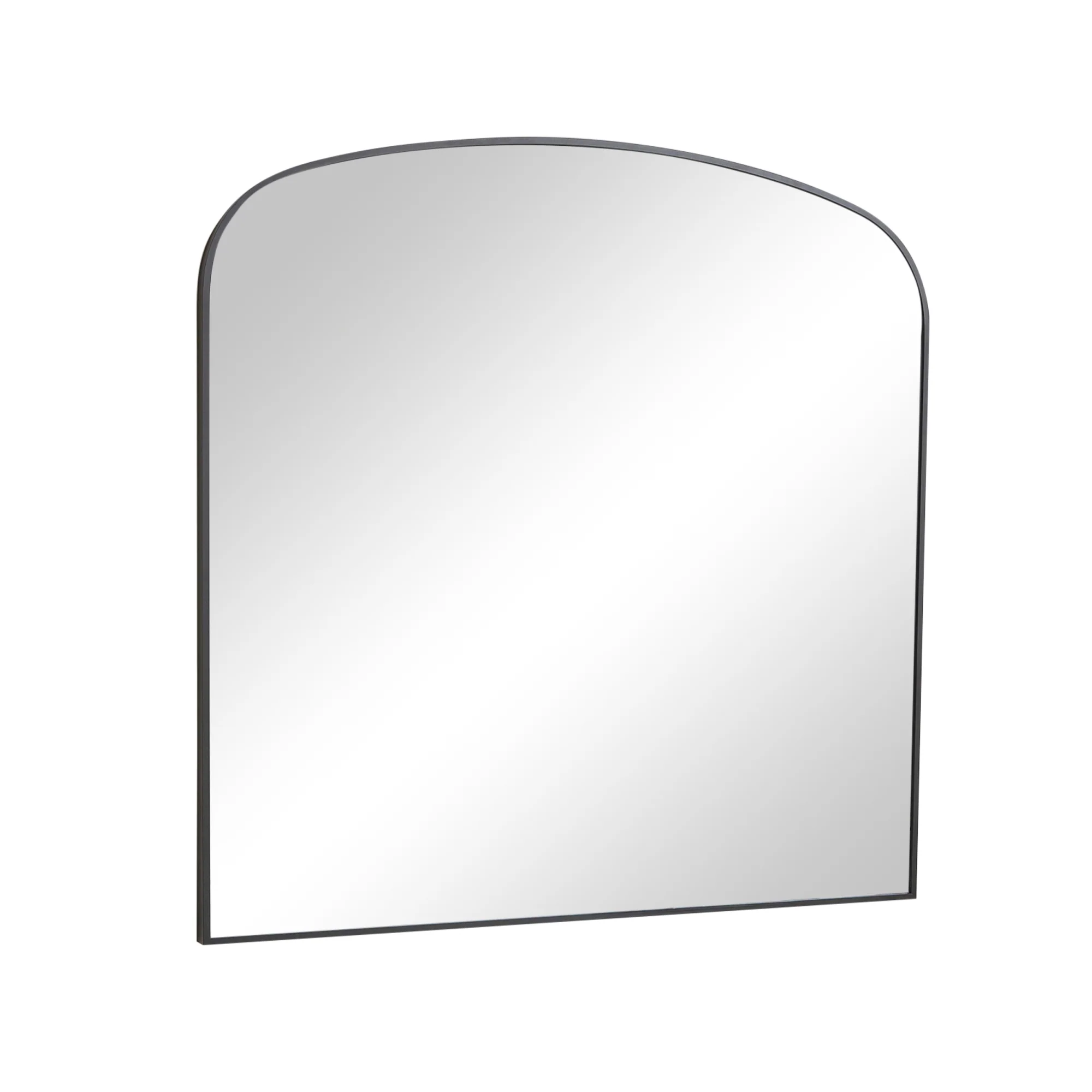 Large Black Framed Arched Wall Mirror 92cm x 91cm - Image 10
