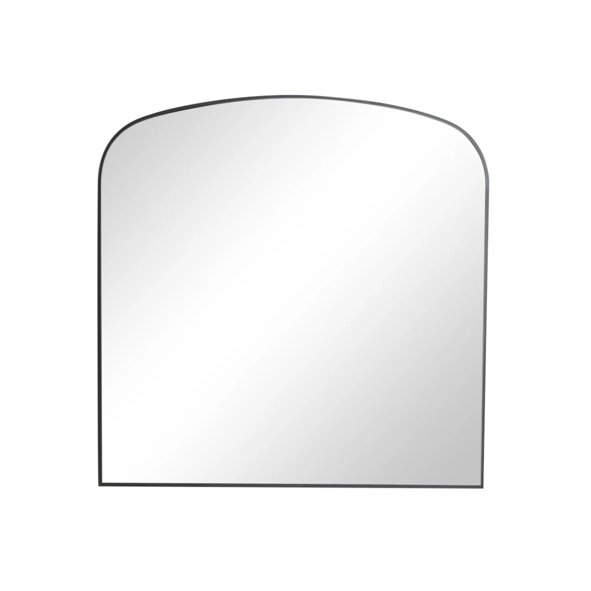 Large Black Framed Arched Wall Mirror 92cm x 91cm - Image 9