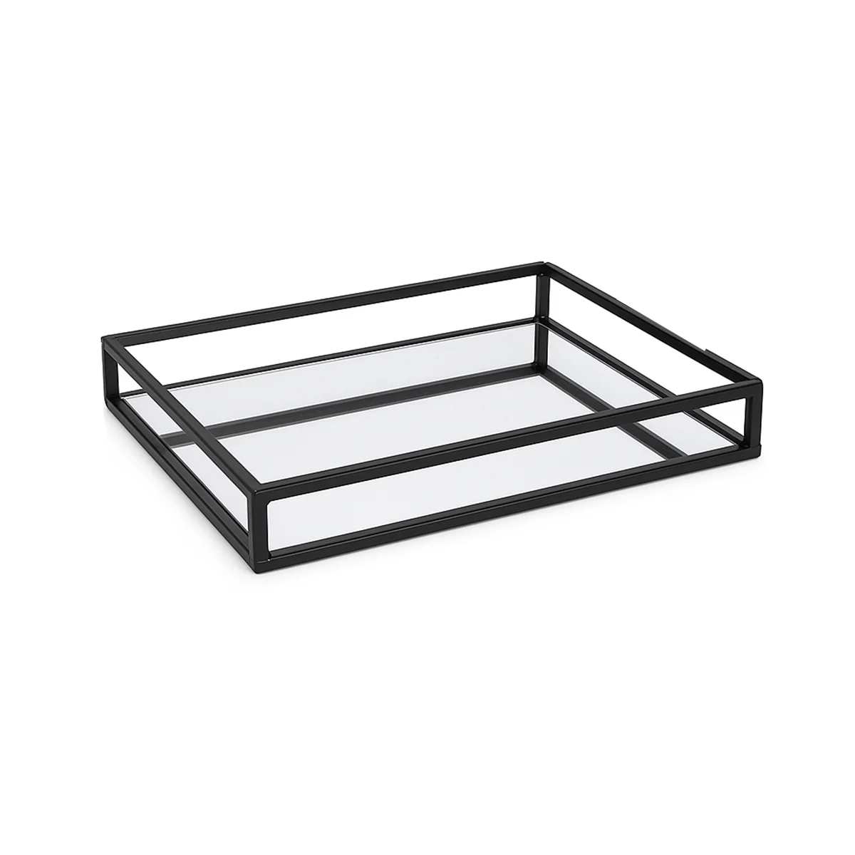 Large Black Mirrored Cocktail Tray - Image 6