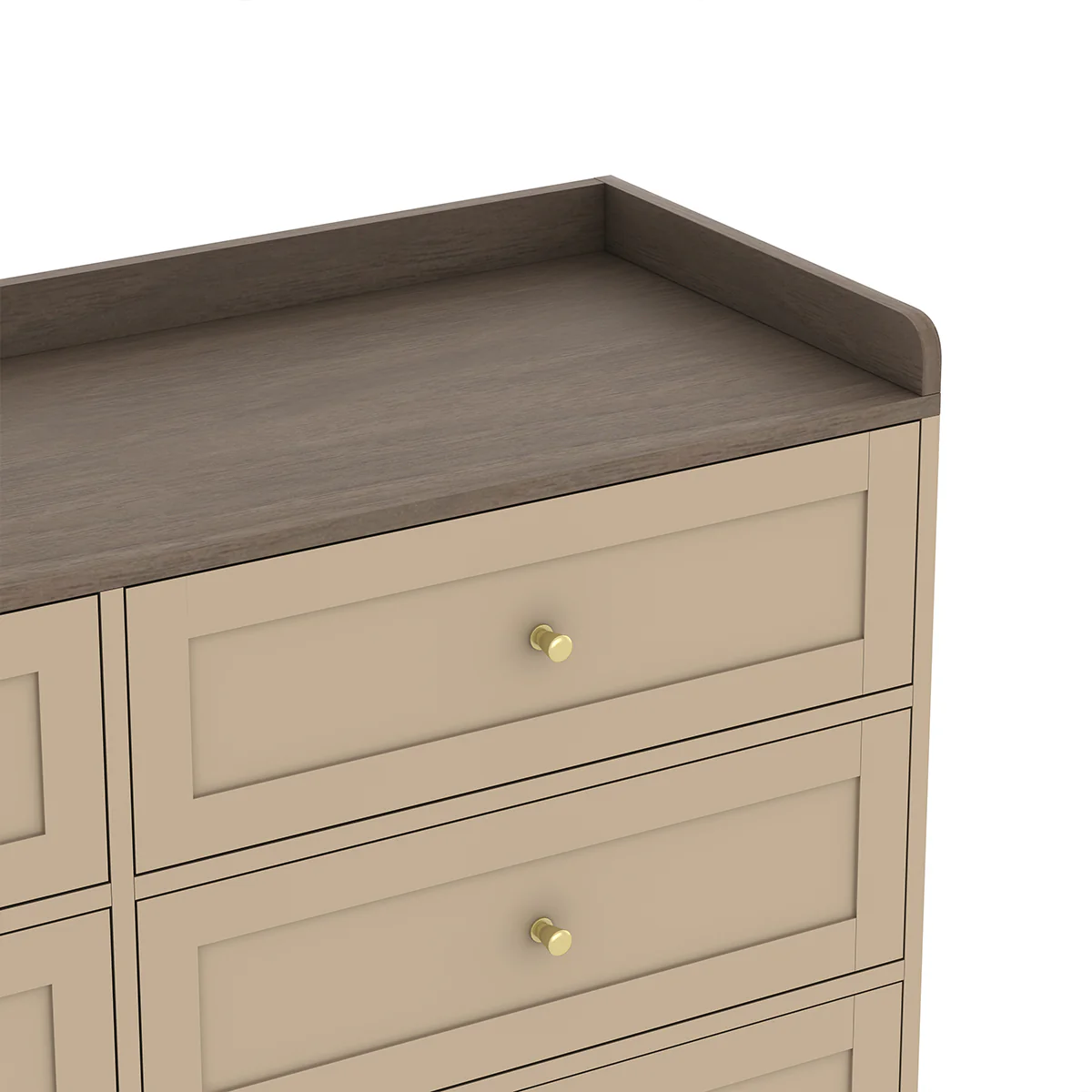 Large Cream 6 Drawer Chest of Drawers - Oswin Range - Image 2