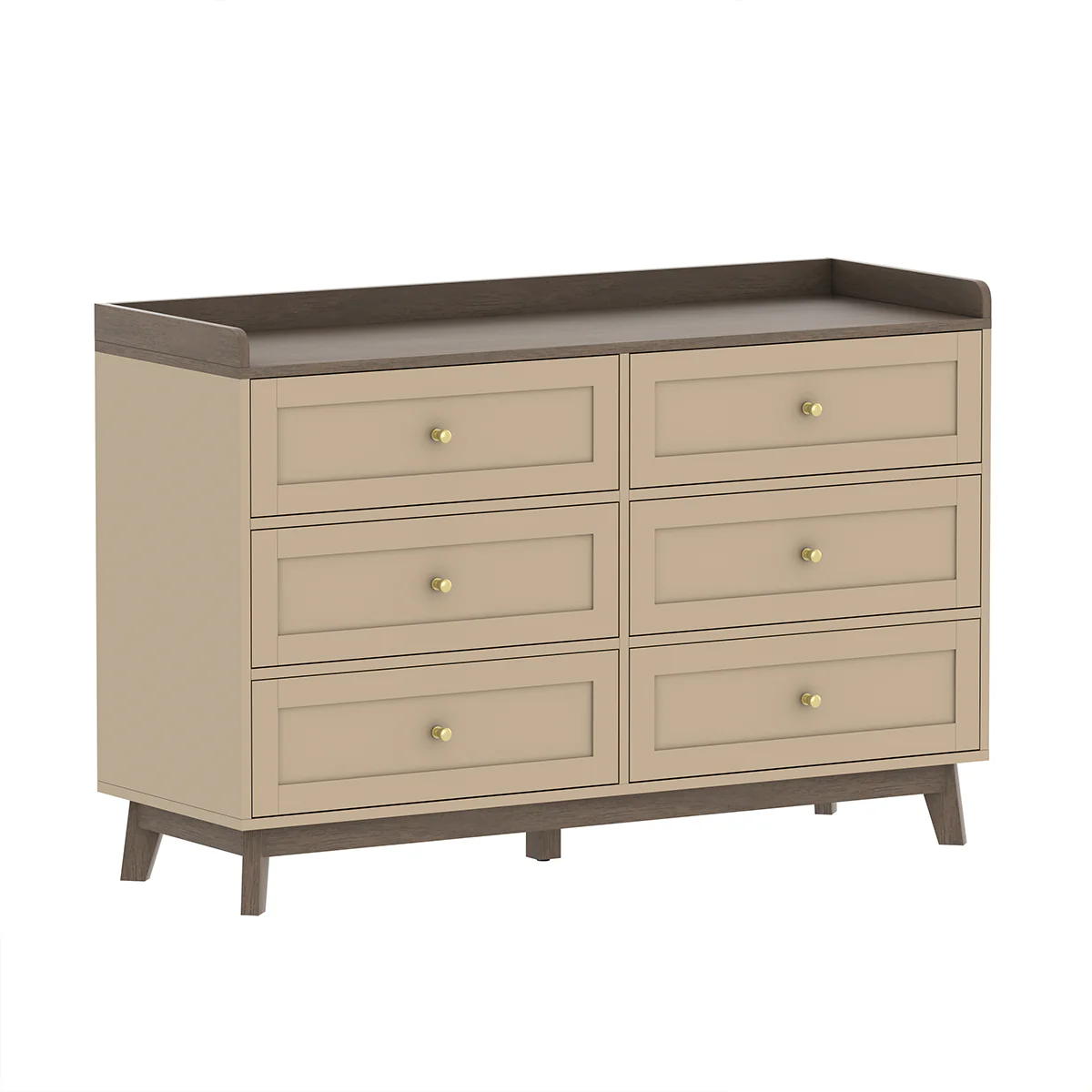Large Cream 6 Drawer Chest of Drawers - Oswin Range - Image 6