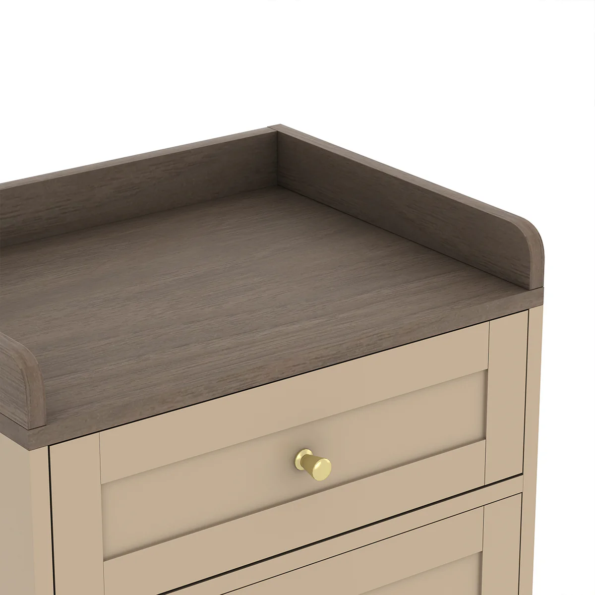 Large Cream 6 Drawer Chest of Drawers & Pair Of 3 Drawer Bedside Tables - Oswin Range - Image 3