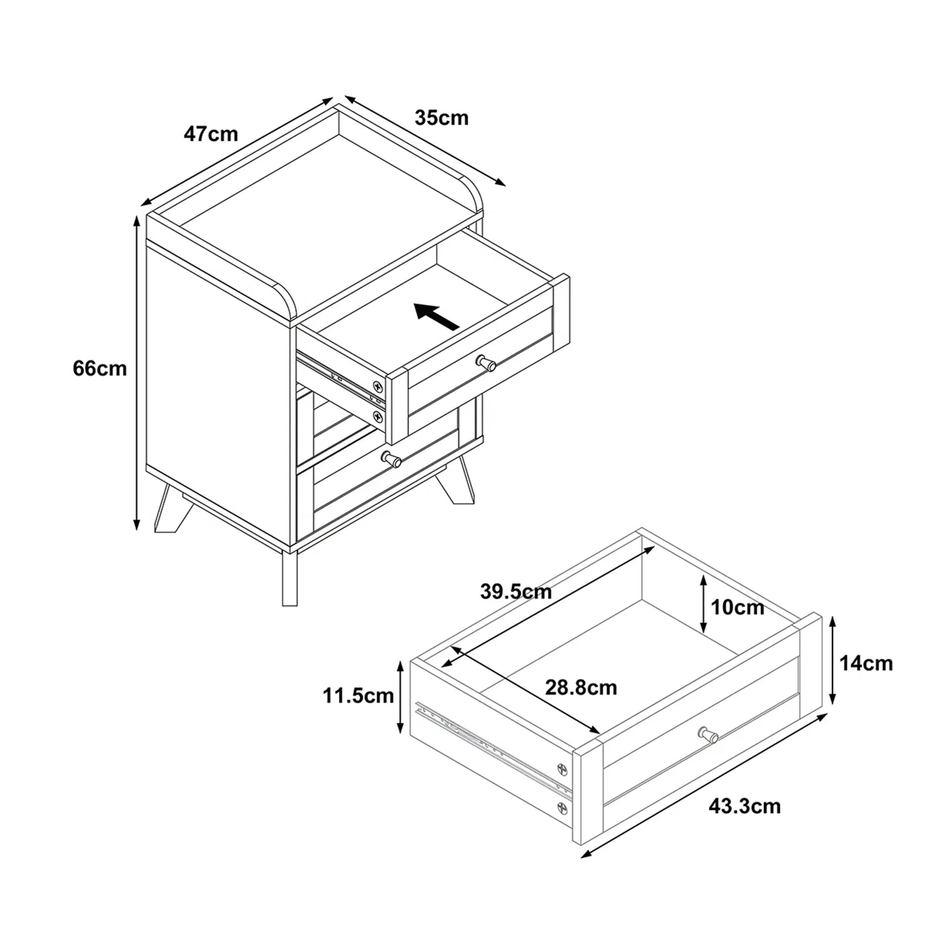 Large Cream 6 Drawer Chest of Drawers & Pair Of 3 Drawer Bedside Tables - Oswin Range - Image 7