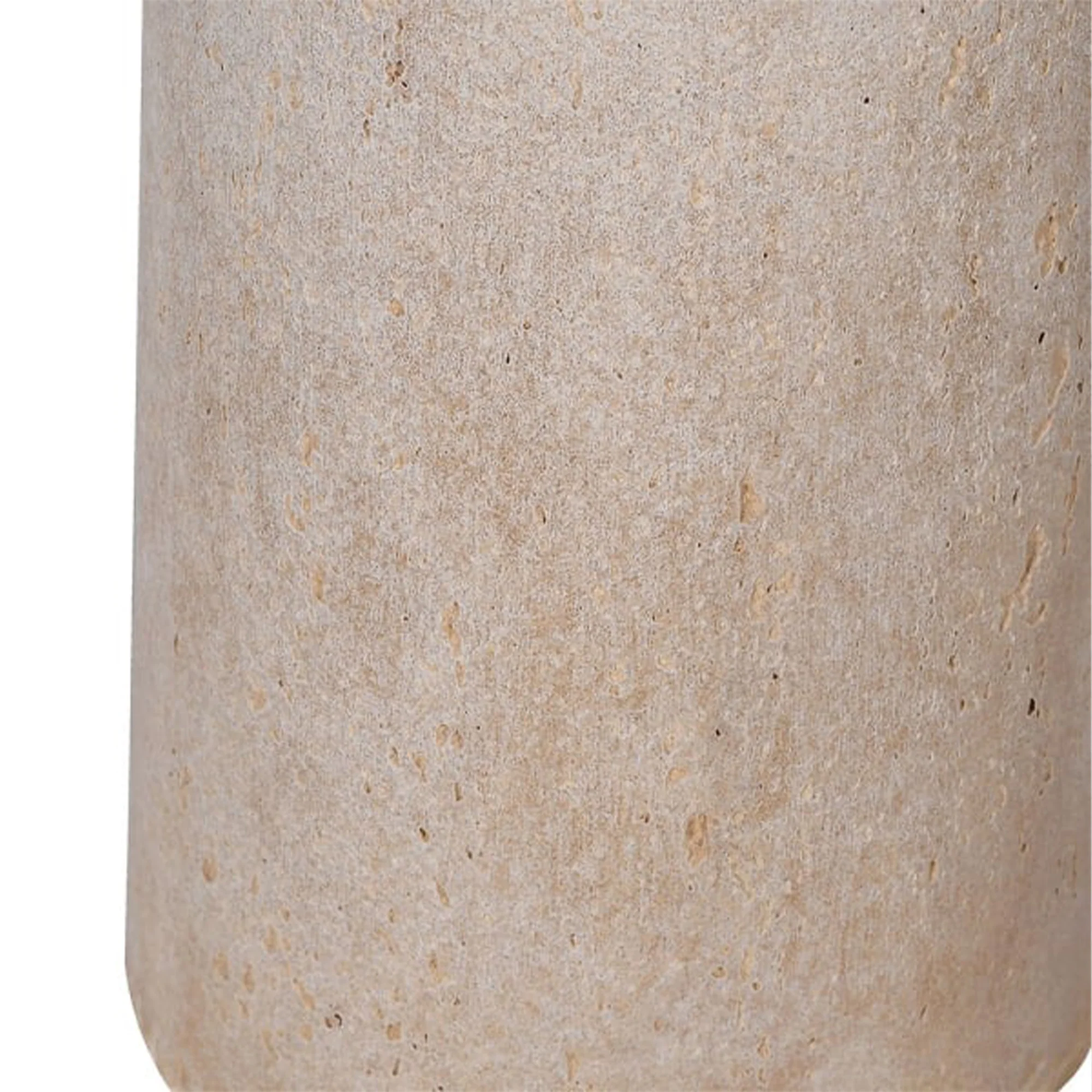 Large Cream Calico Table Lamp with Linen Shade - Image 2