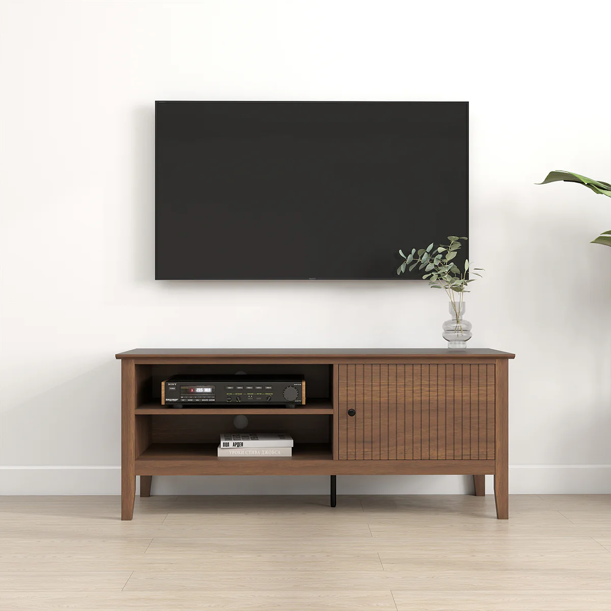 Large Dark Wood Tv Cabinet - Hales Dark Wood Range - Image 4