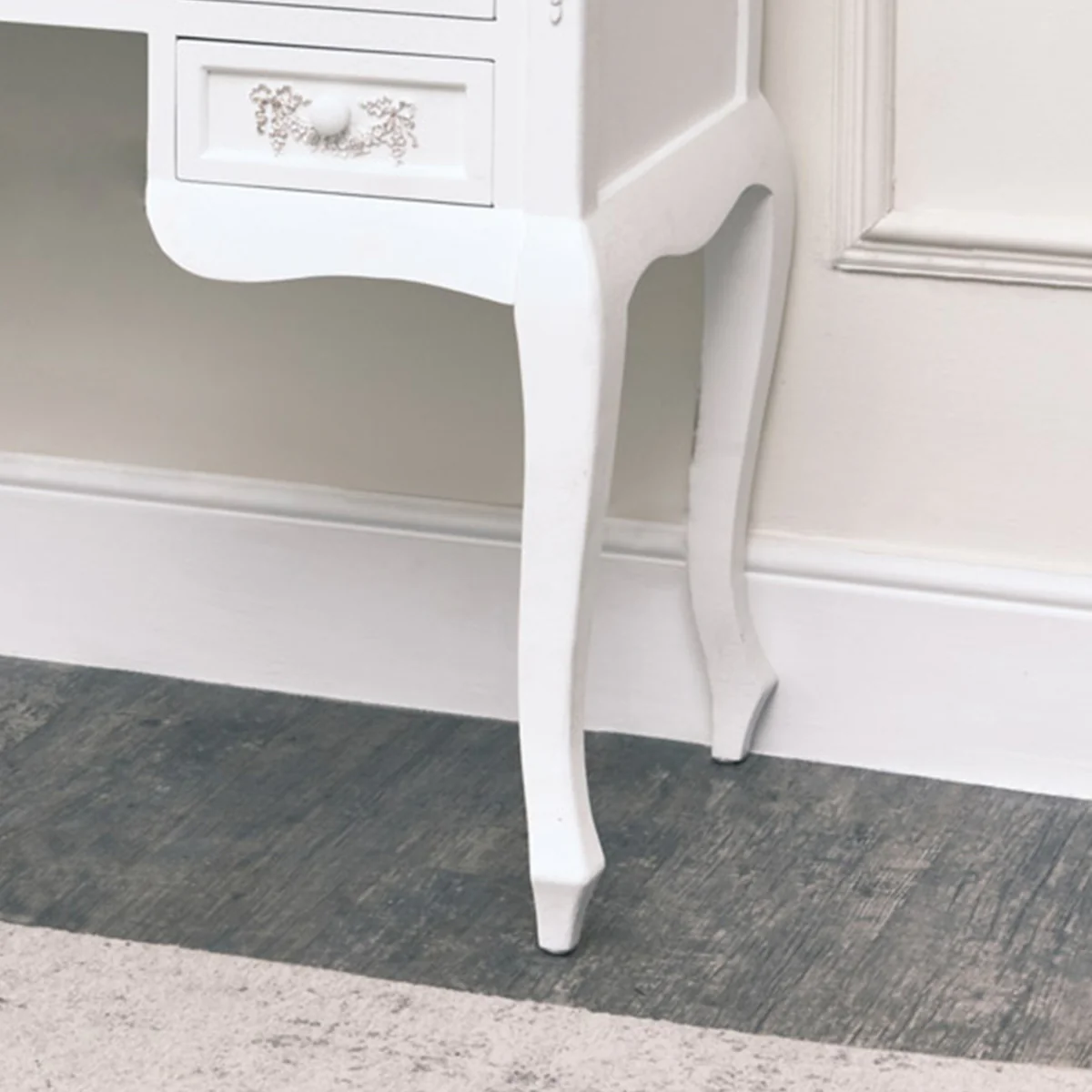 Large Double Wardrobe, Dressing Table Set, Chest of Drawers & Pair of 3 Drawer Bedside Tables - Pays Blanc Range - Image 8