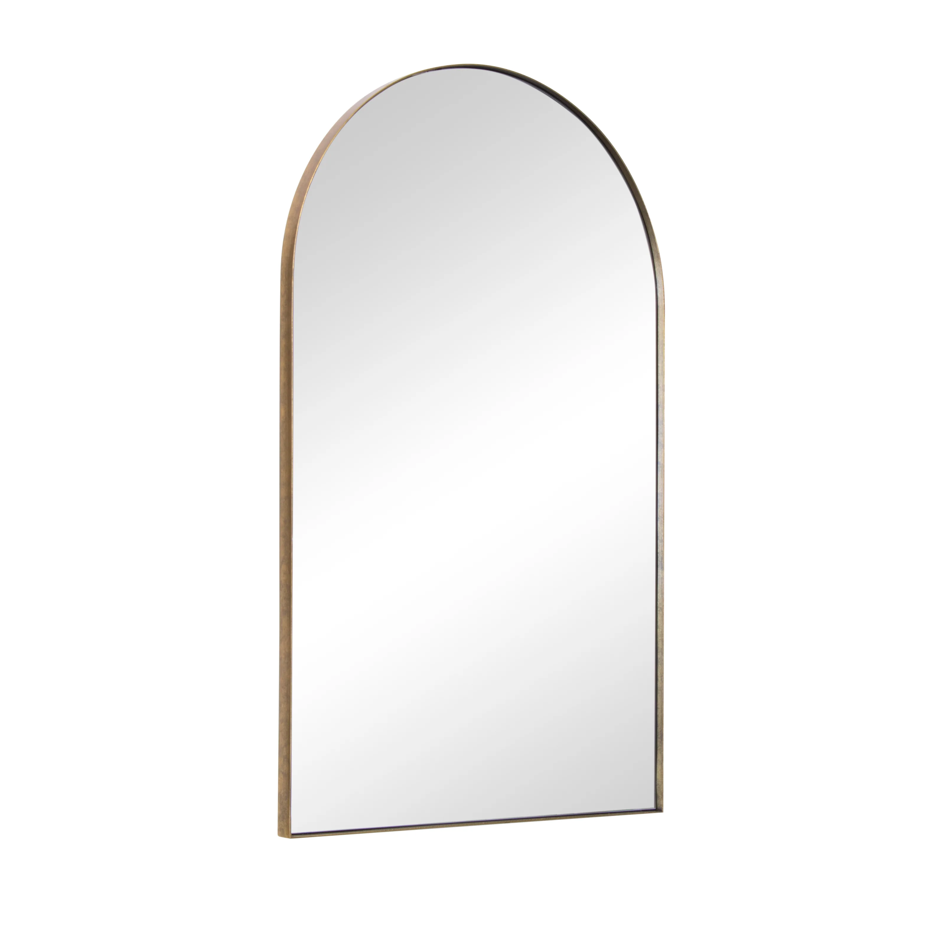 Large Framed Gold Arched Mirror 100cm x 60cm - Image 6