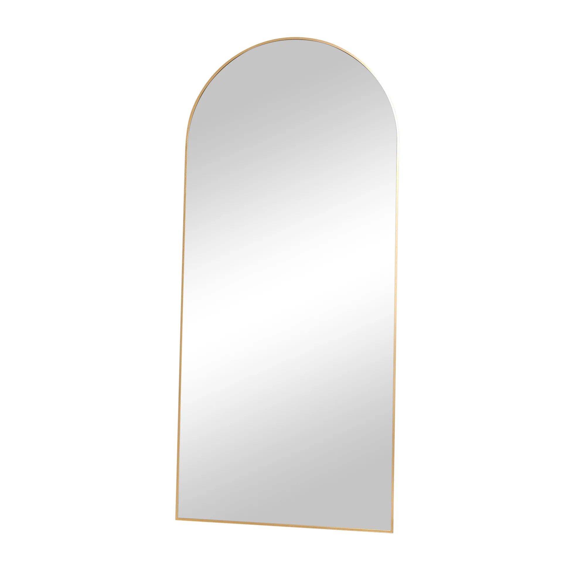 Large Antique Gold Arched Wall / Leaner Mirror - 180cm x 80cm - Image 7