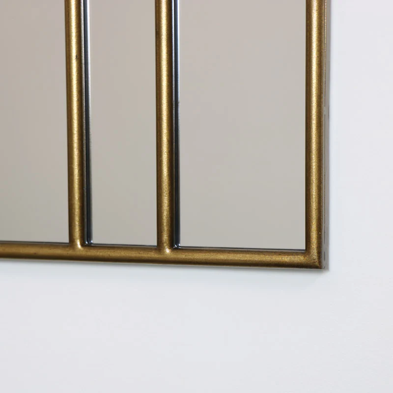 Large Gold Art Deco Arch Fan Mirror 80cm x 65cm - Image 4
