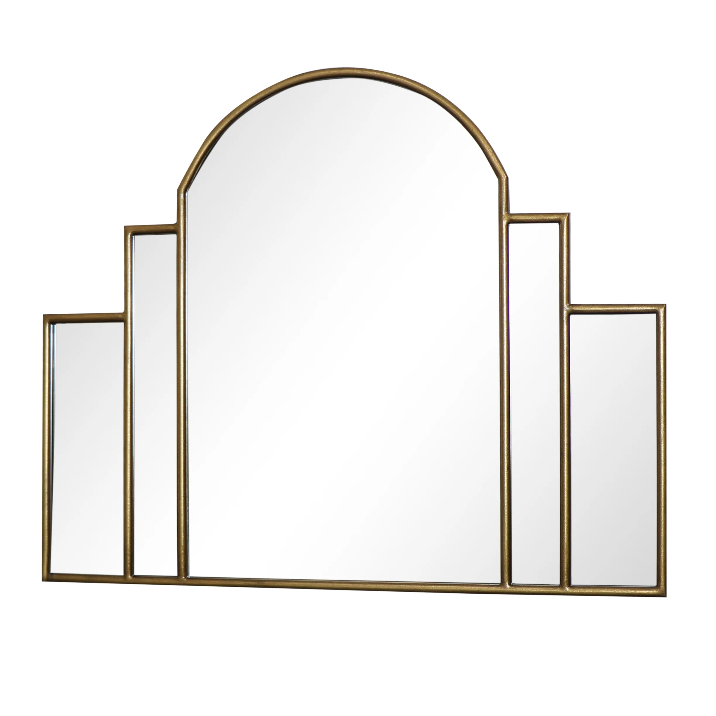 Large Gold Art Deco Arch Fan Mirror 80cm x 65cm - Image 7