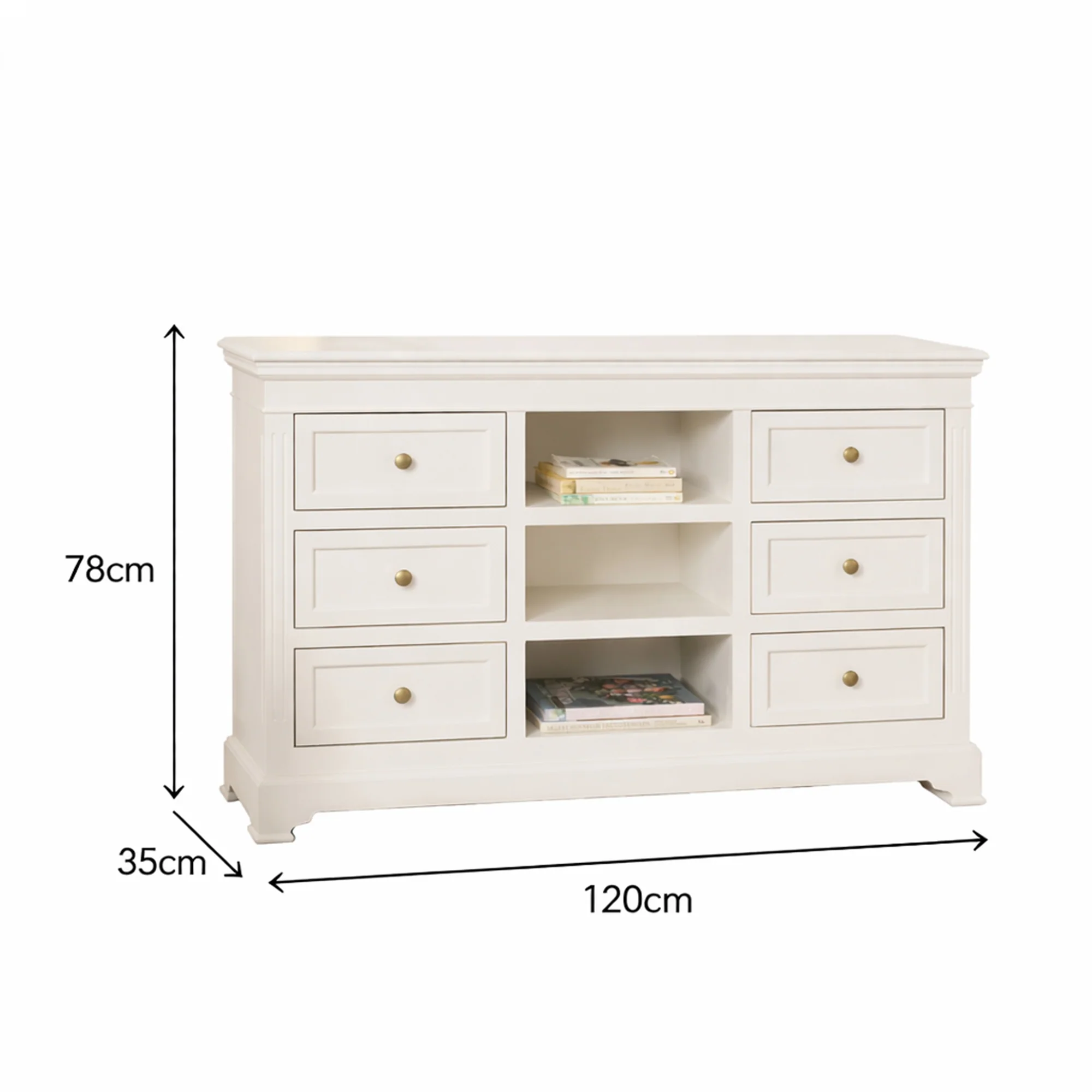Large Ivory Wooden Sideboard Cabinet - Daventry Ivory Range - Image 9