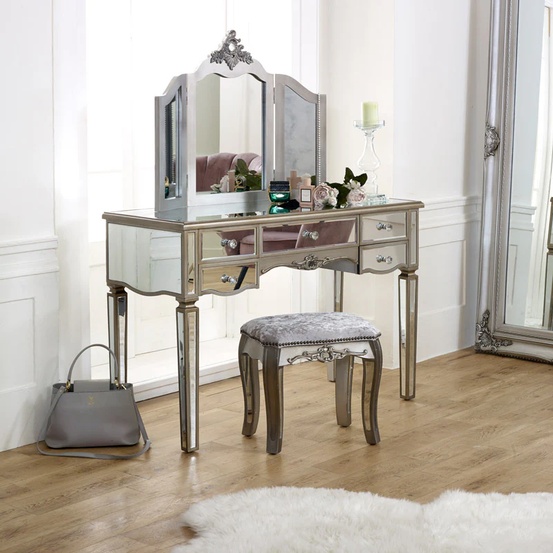 Large Mirrored Dressing Table - Tiffany Range - Image 3