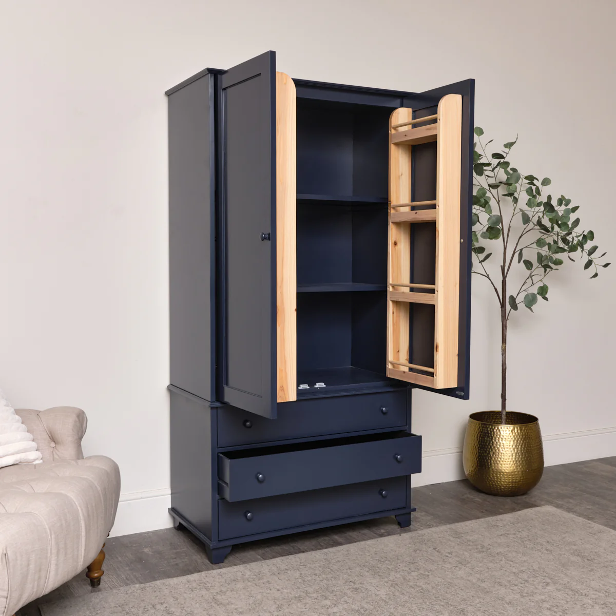 Large Navy Blue Pantry/Storage Closet - Image 10