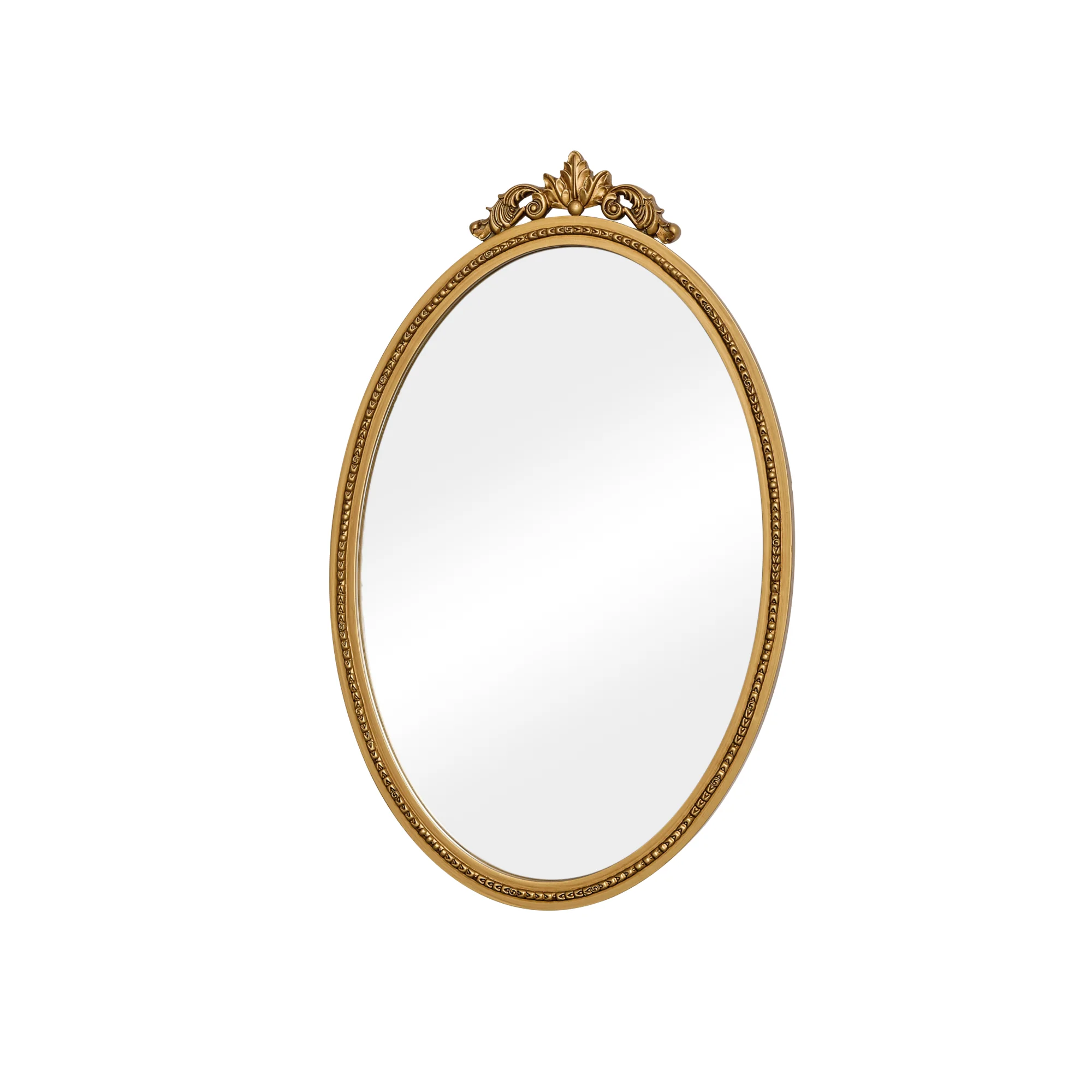 Large Oval Ornate Edge Gold Mirror 80cm x 50cm - Image 7