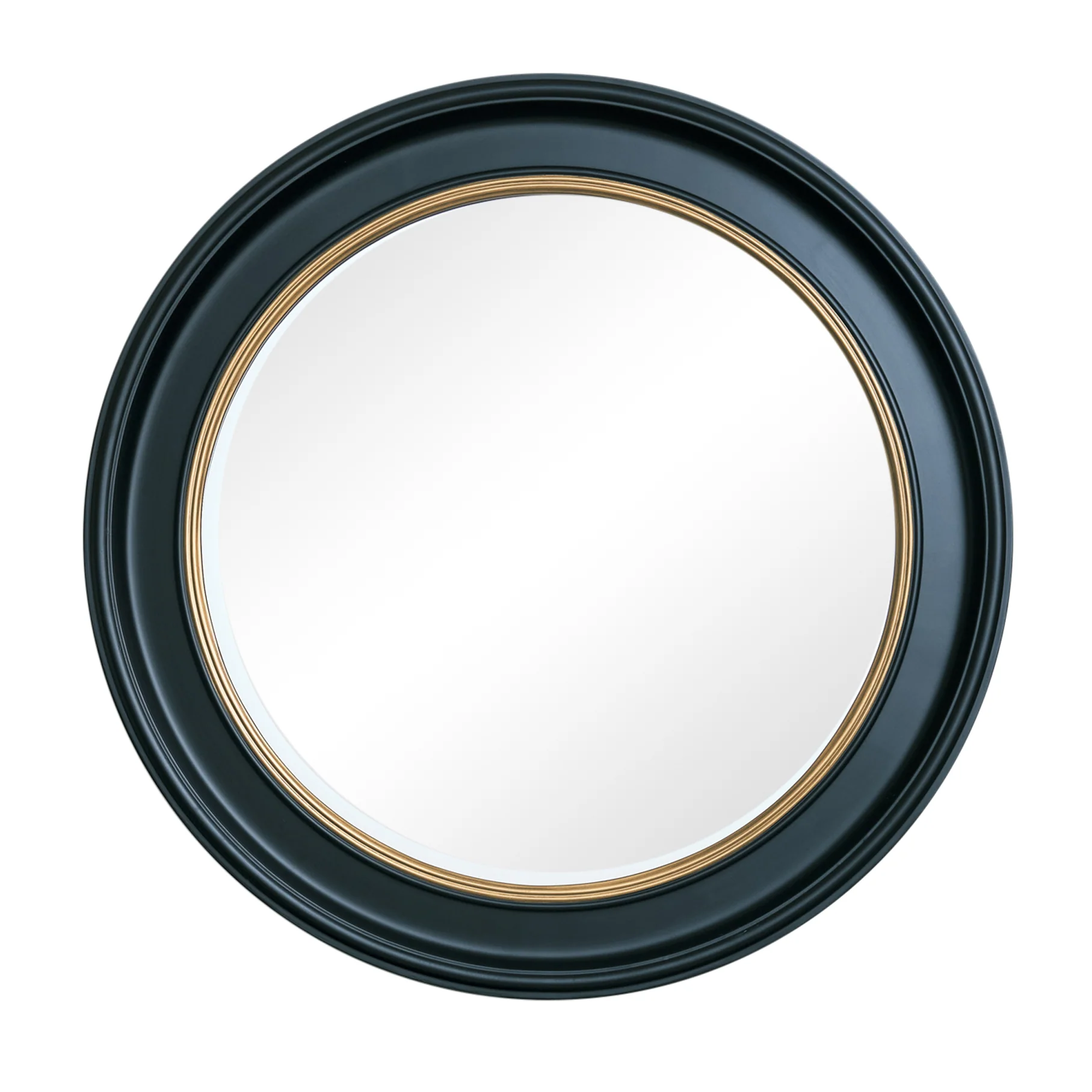 Large Round Black & Gold Wall Mirror - 80cm x 80cm - Image 8