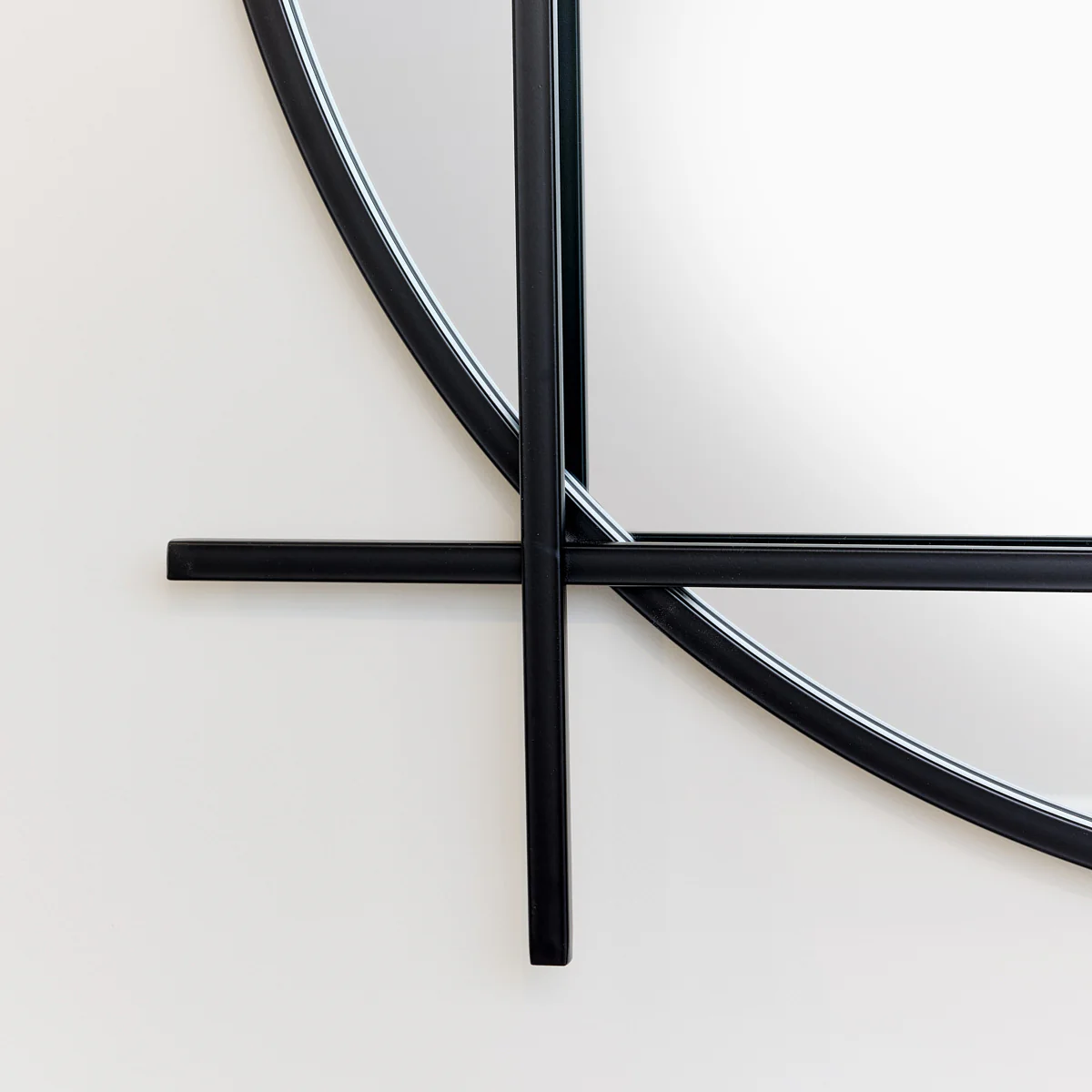 Large Round Black Wall Mirror 97cm x 97cm - Image 3