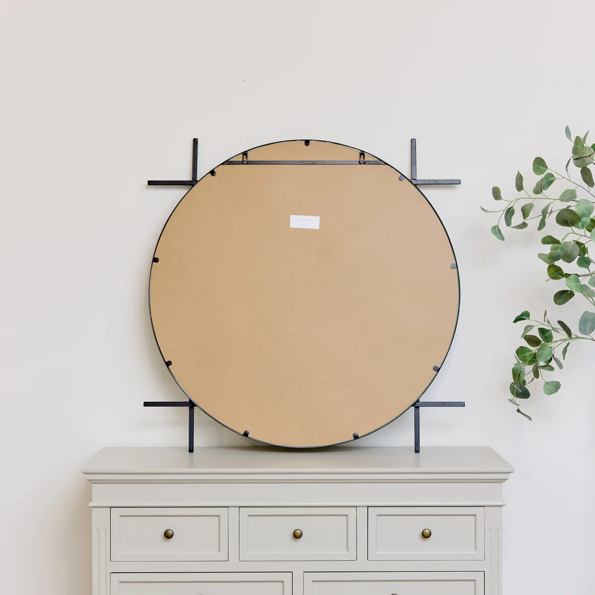 Large Round Black Wall Mirror 97cm x 97cm - Image 4
