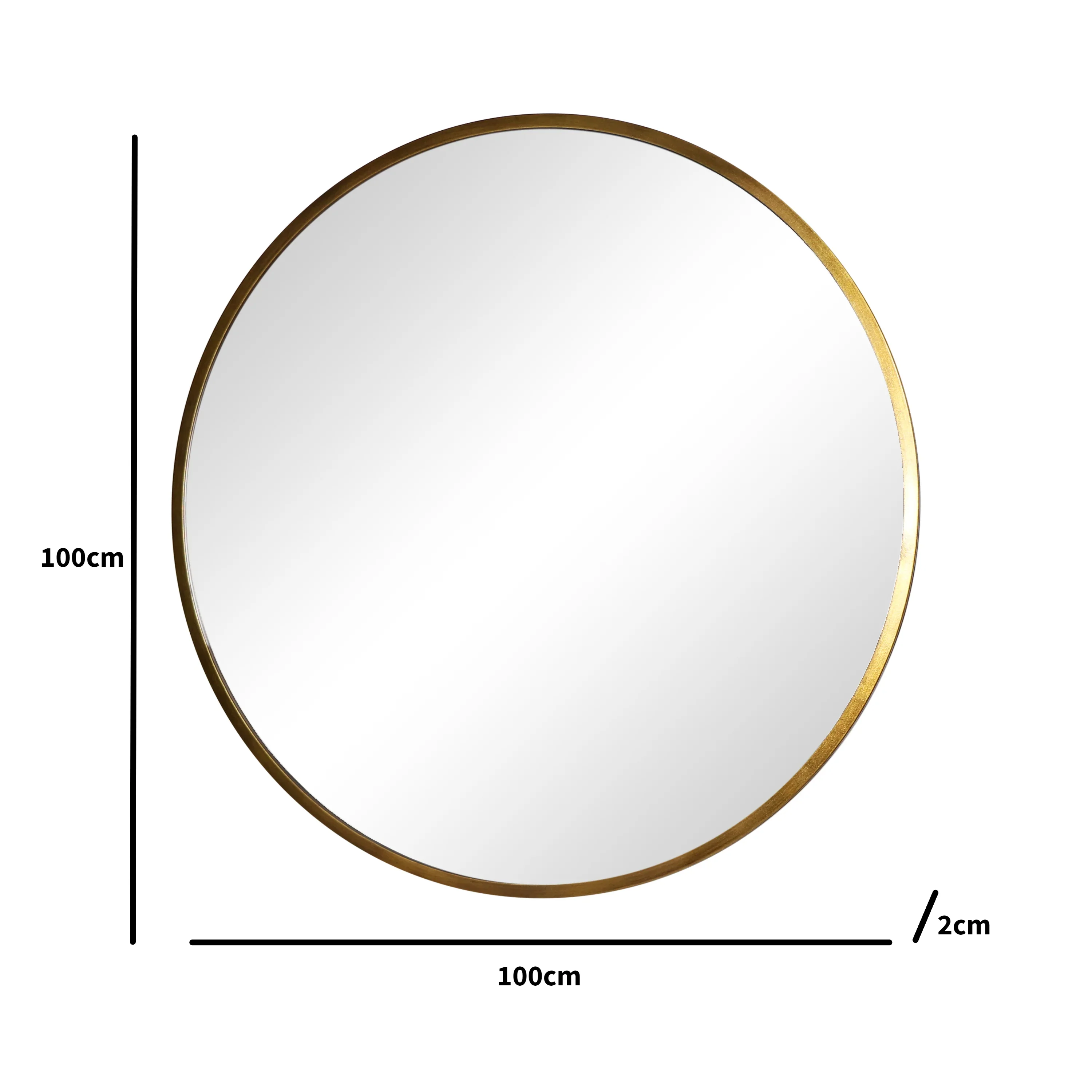 Large Round Gold Mirror 100cm x 100cm - Image 8