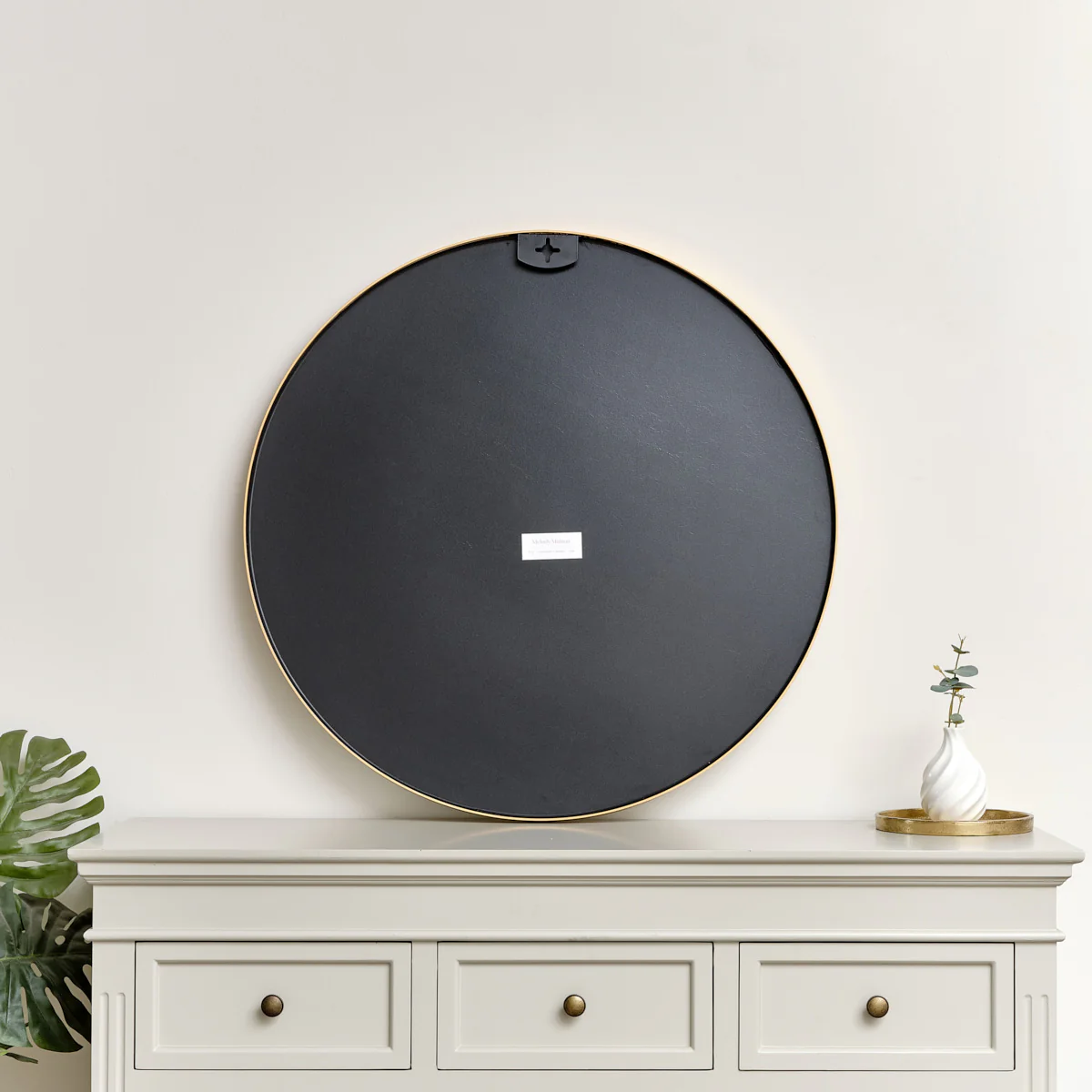 Large Round Antique Gold Wall Mirror - 80cm x 80cm - Image 6
