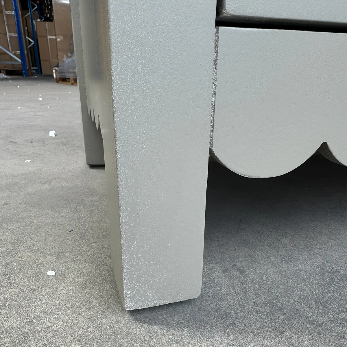 Large Scalloped 3 Drawer Chest of Drawers - Staunton Taupe Range - Damaged Seconds - Image 4