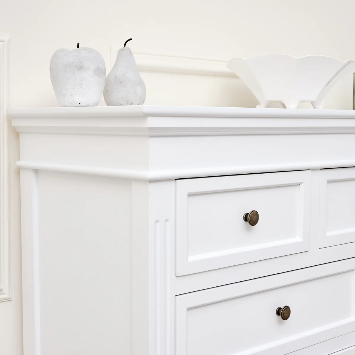 Large White 7 Drawer Chest of Drawers - Daventry White Range - Image 4