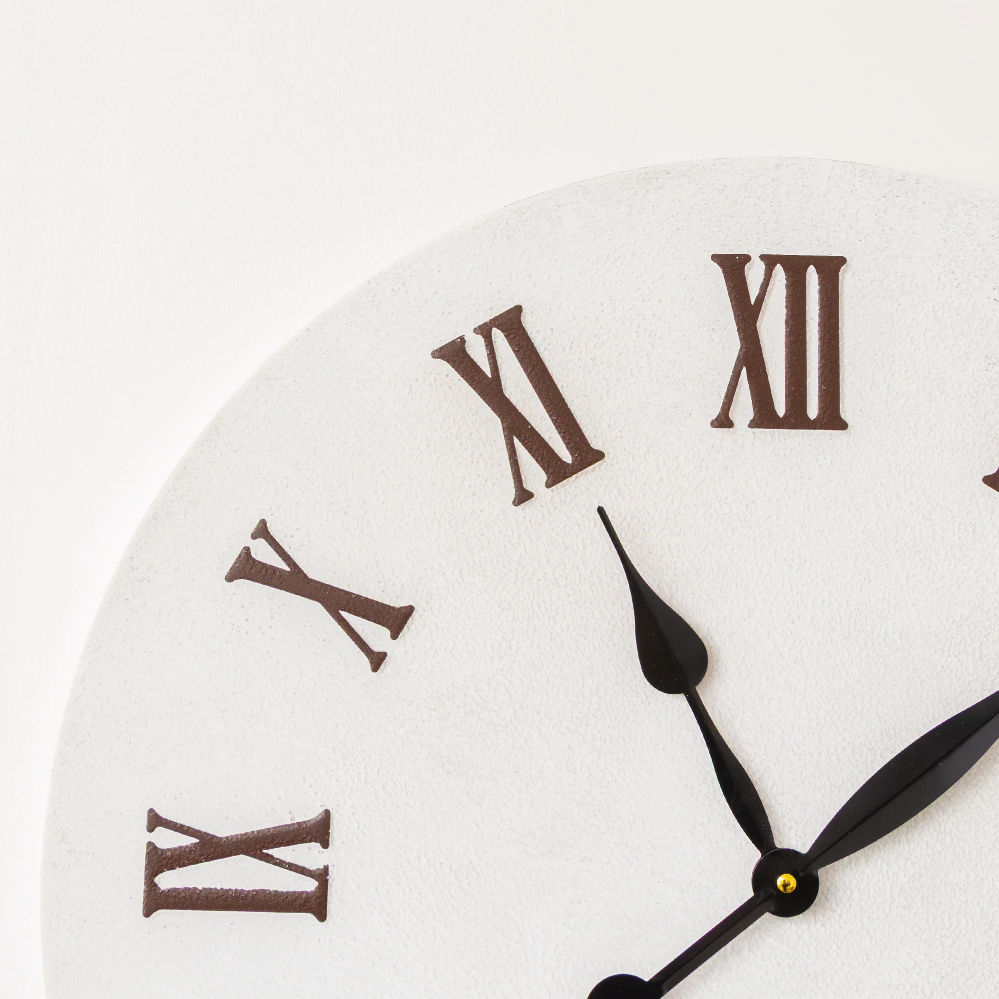 Large Metal White & Black Detailed Wall Clock - 60cm x 60cm - Image 2