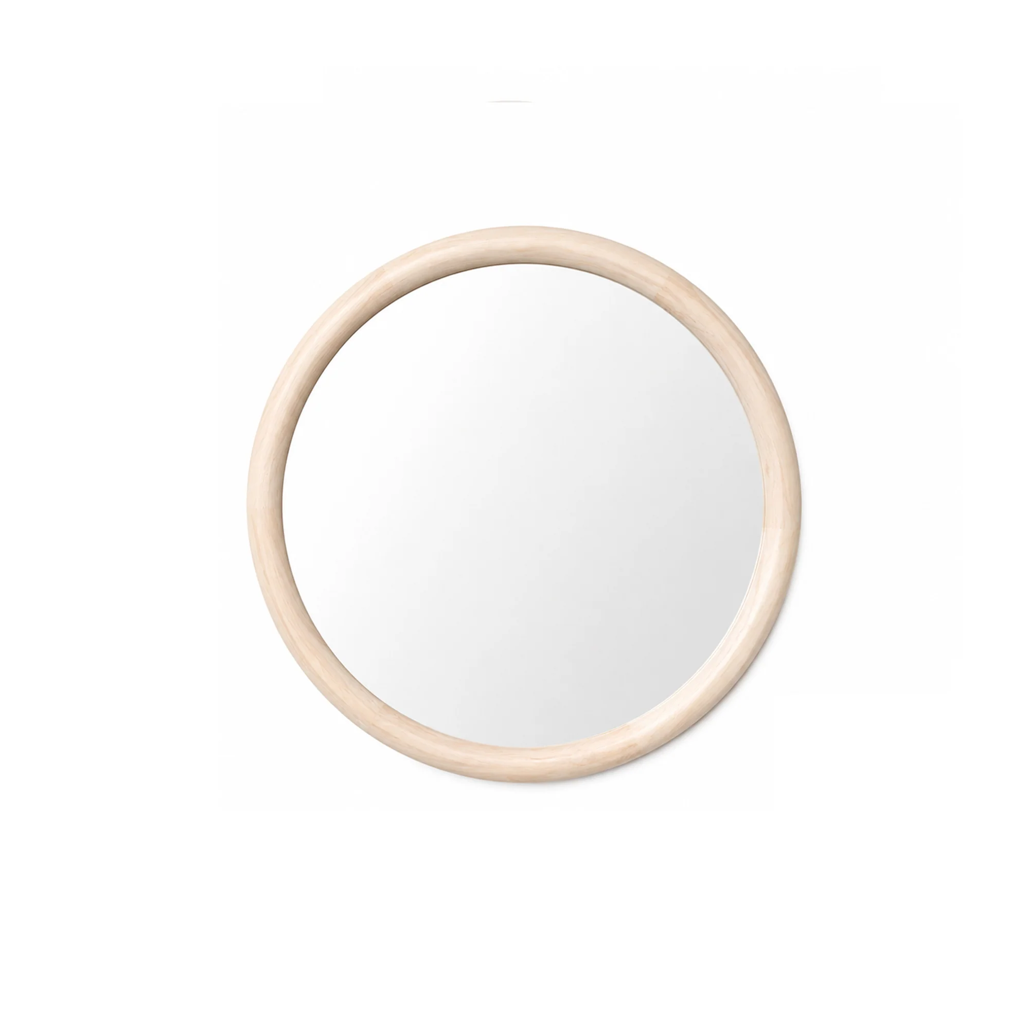 White Washed Wooden Round Wall Mirror - 50cm x 50cm - Image 9