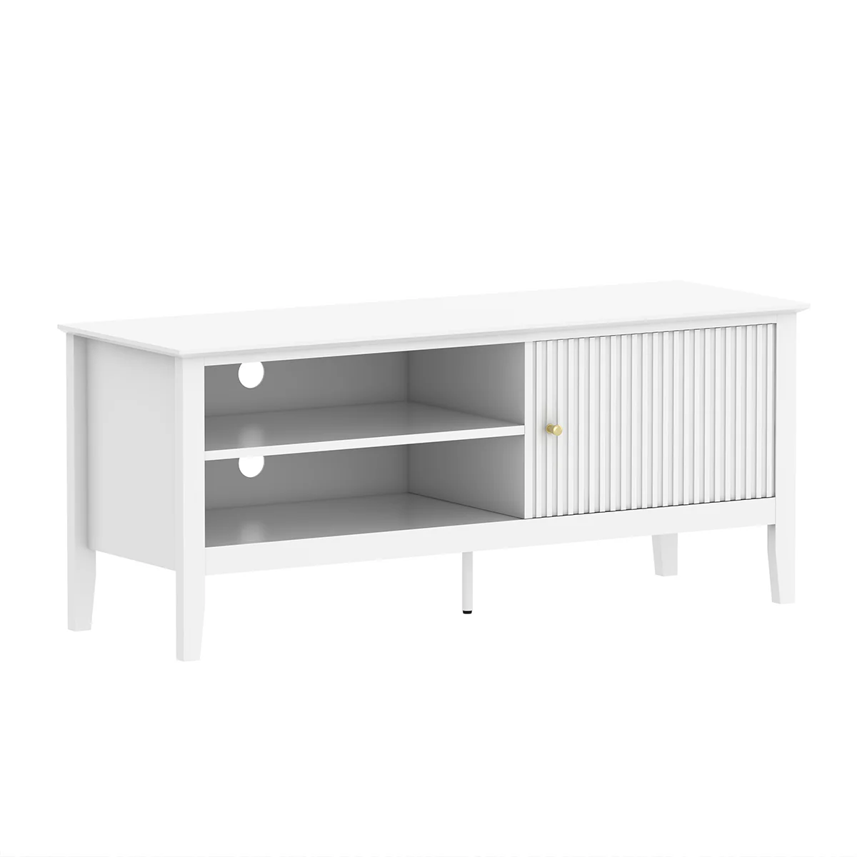 Large White Wooden Tv Cabinet - Hales White Range - Image 6