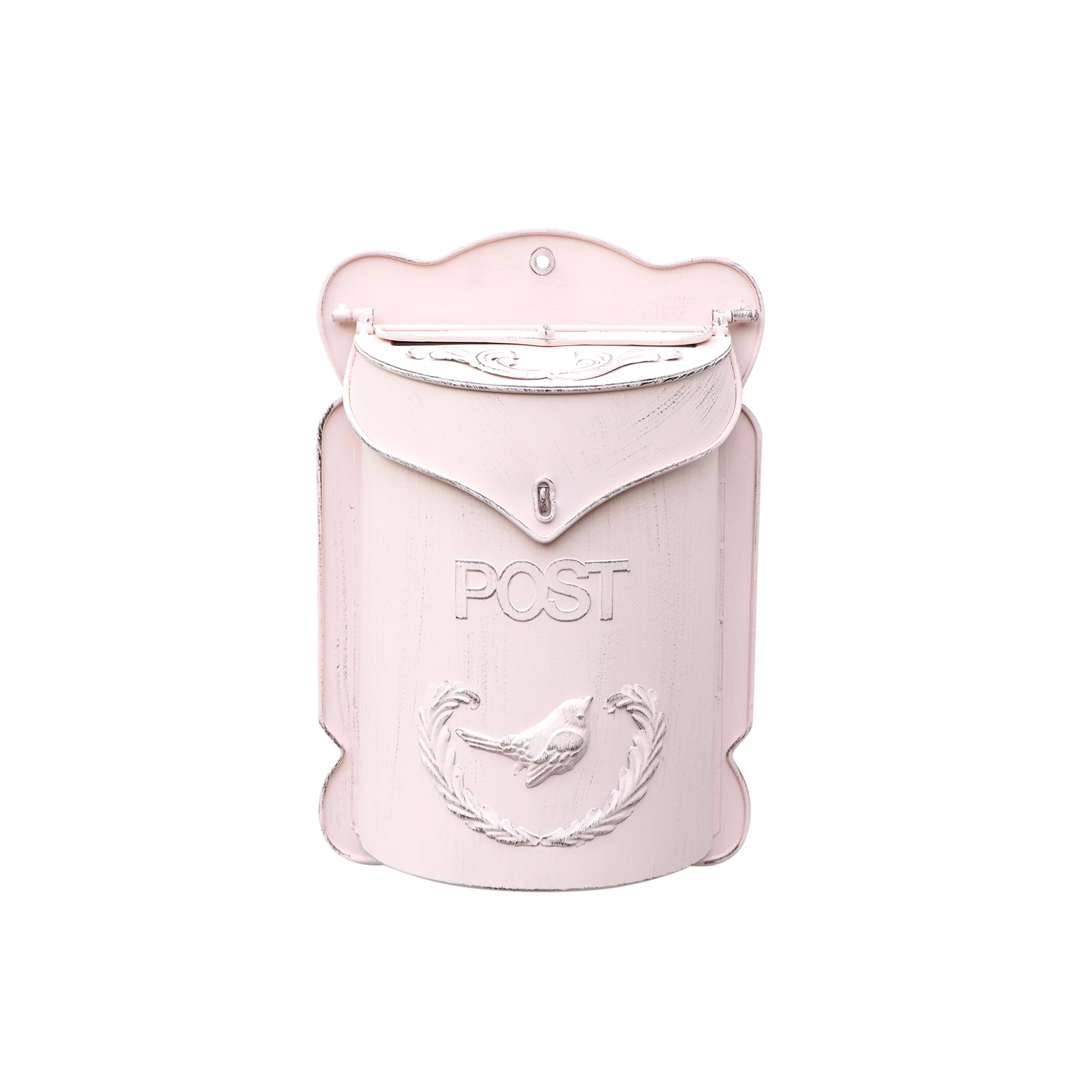 Light Pink Wall Mounted Metal Post Box - Image 8
