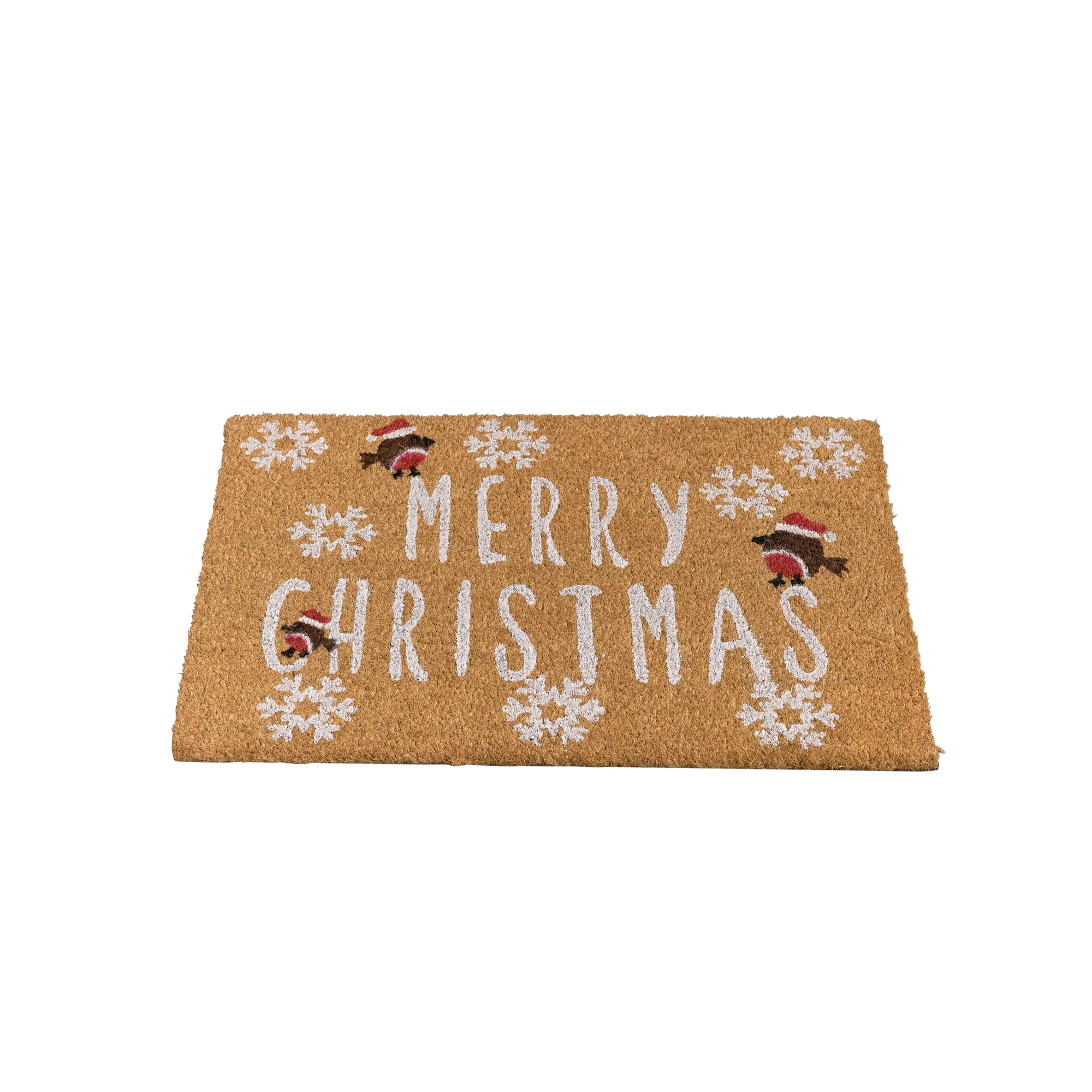 Merry Christmas Robin Detail PVC Backed Coir Doormat 60cm x 40cm - Image 6