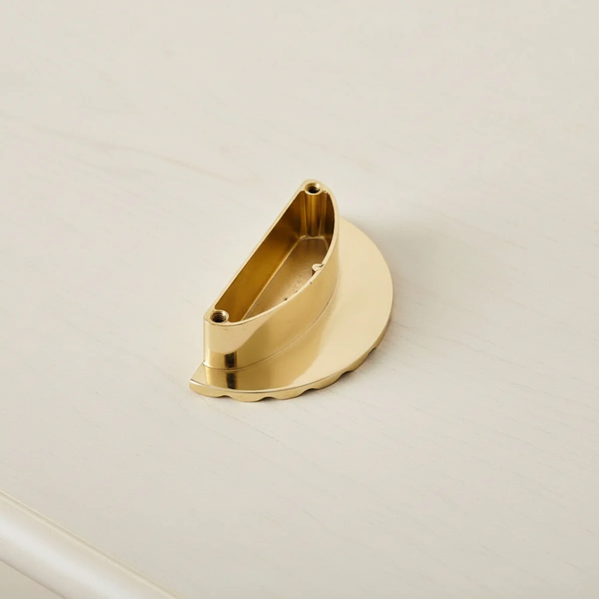 Metal Gold Scalloped Fan Drawer Handles - Image 4