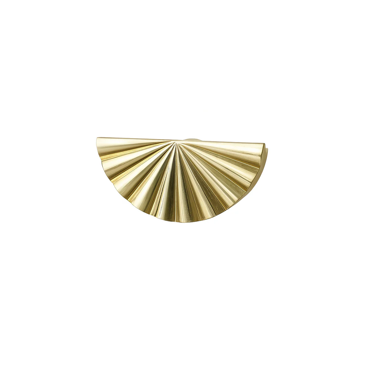 Metal Gold Scalloped Fan Drawer Handles - Image 6