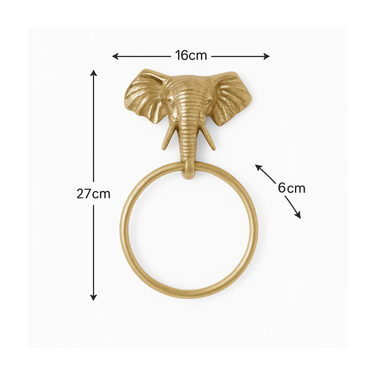 Metallic Gold Elephant Towel Ring - Image 5