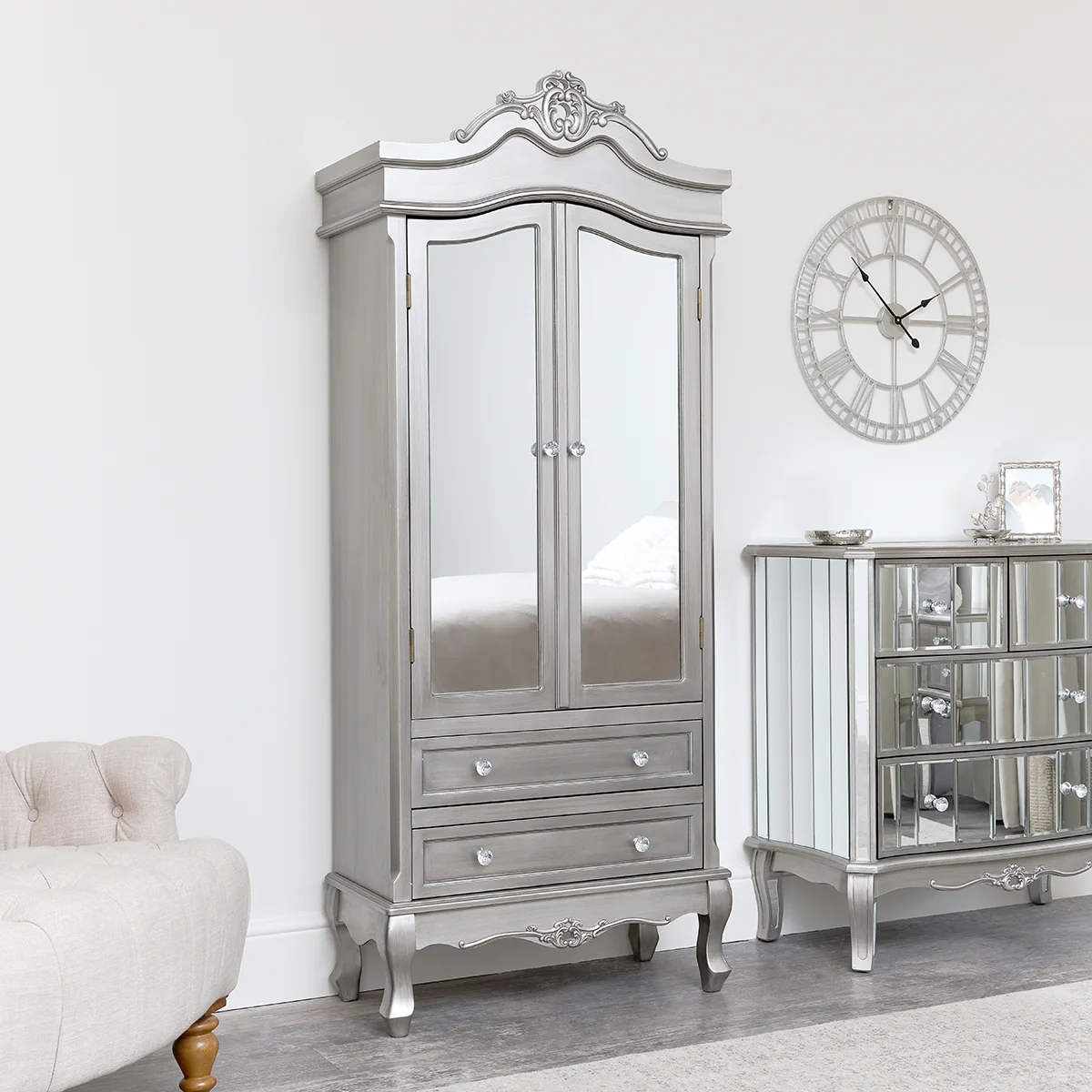 Mirrored Closet & Chest of Drawers - Tiffany Range - Image 3