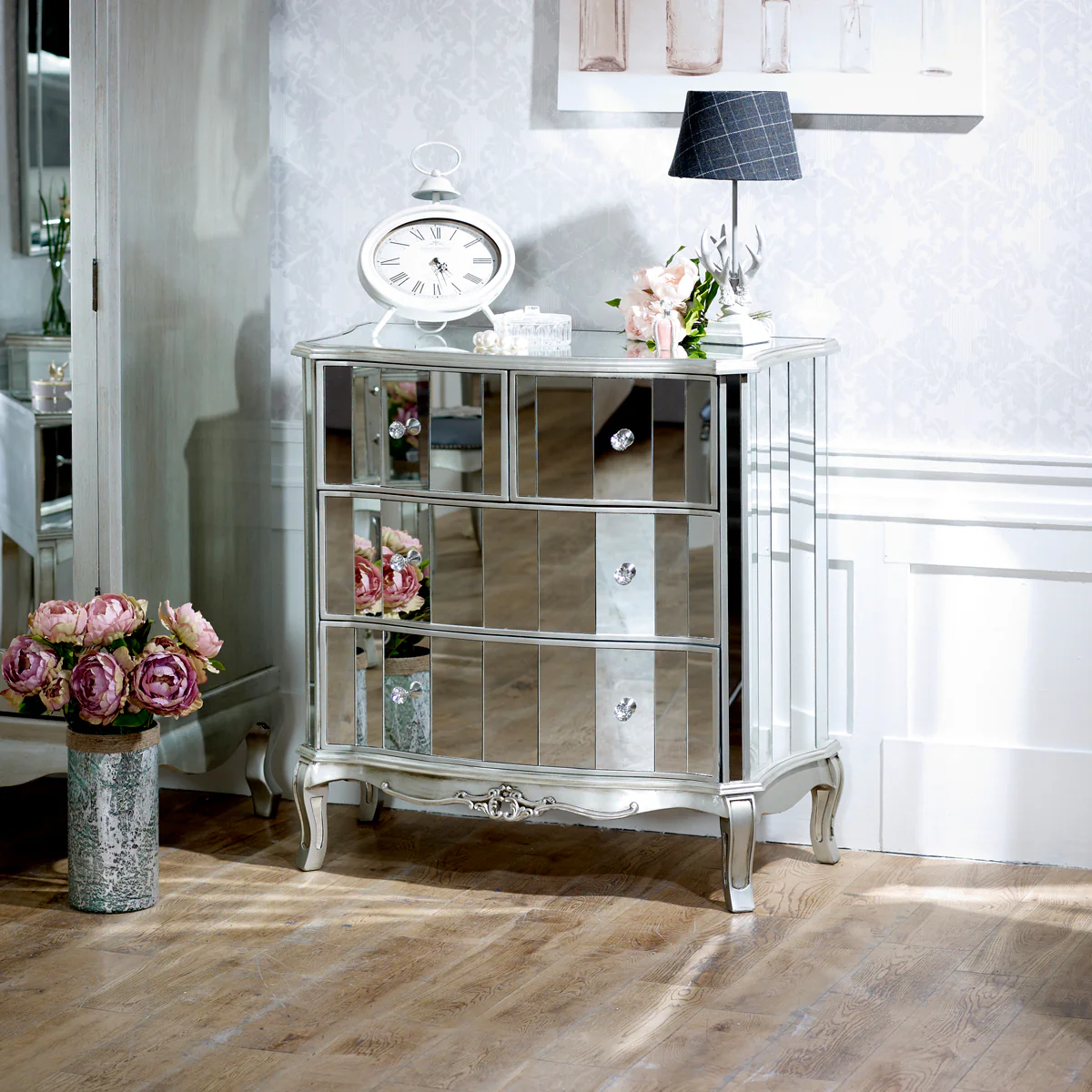 Mirrored Wardrobe & Chest of Drawers - Tiffany Range - Image 2