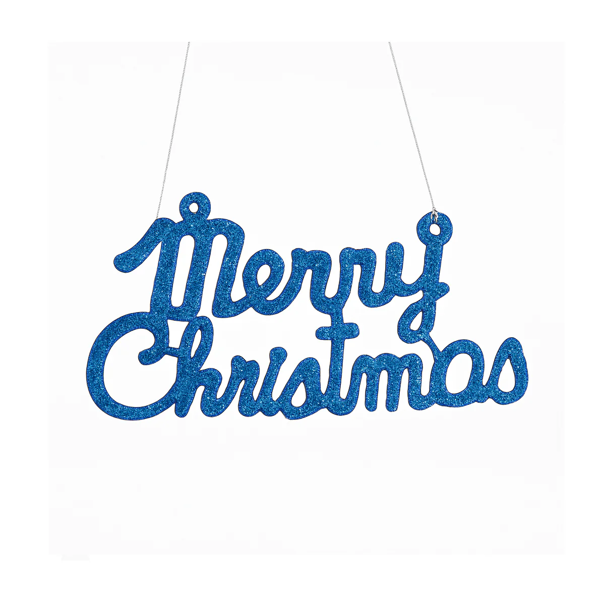 Navy Blue Glitter Merry Christmas Sign - 19.5cm - Image 4