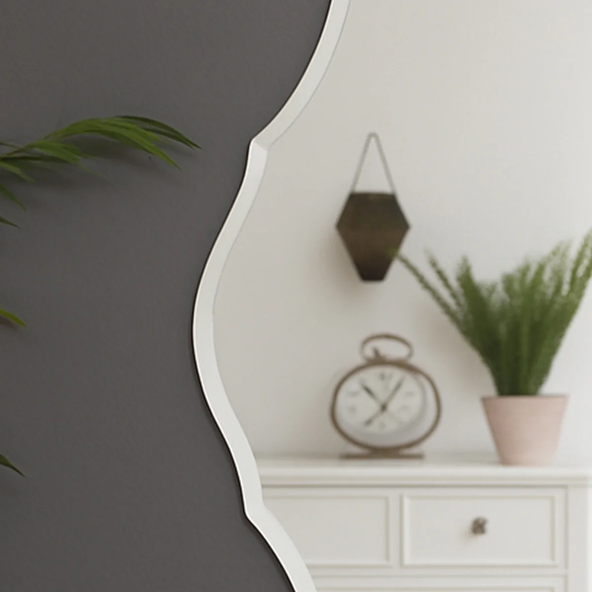 Ornate Frameless Bevelled Wall Mirror - Image 4
