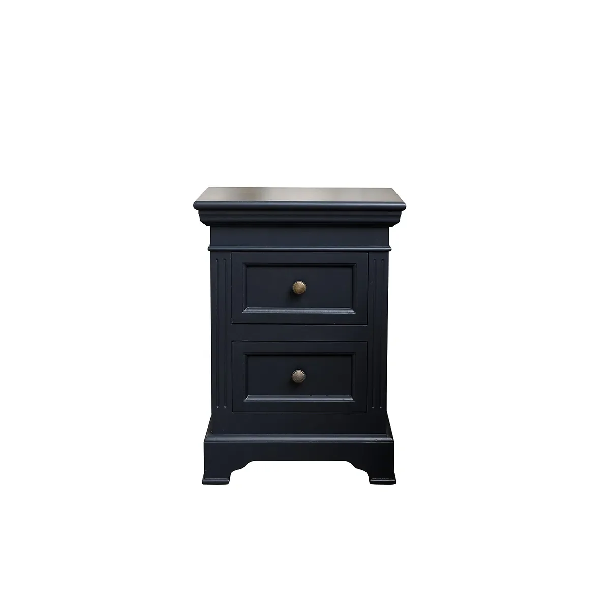 Pair of Navy Black Two Drawer Bedside Tables - Daventry Navy Black Range - Image 6