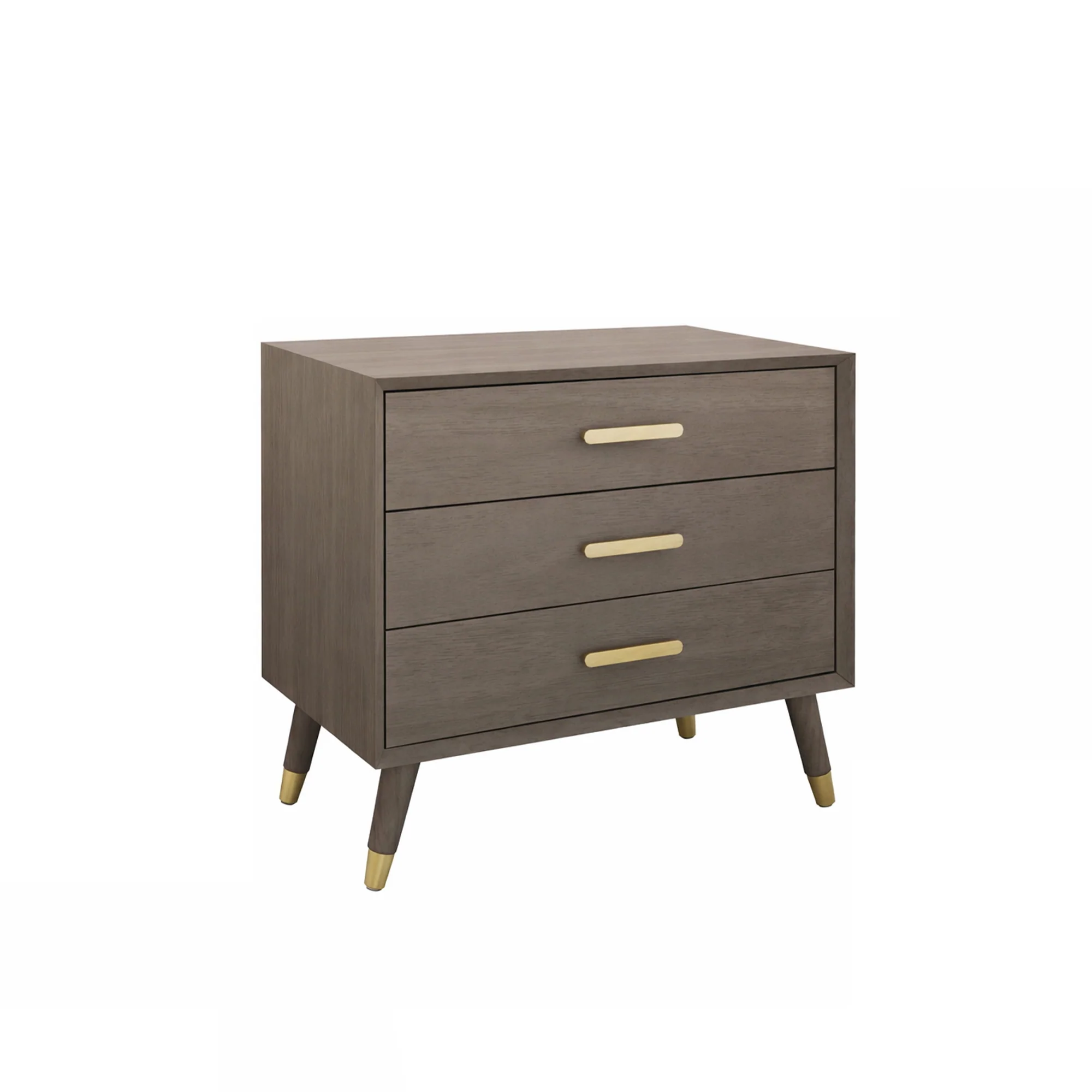 Pair of Large 3 Drawer Bedside Tables - Oslo Dark Wood Range - Image 6
