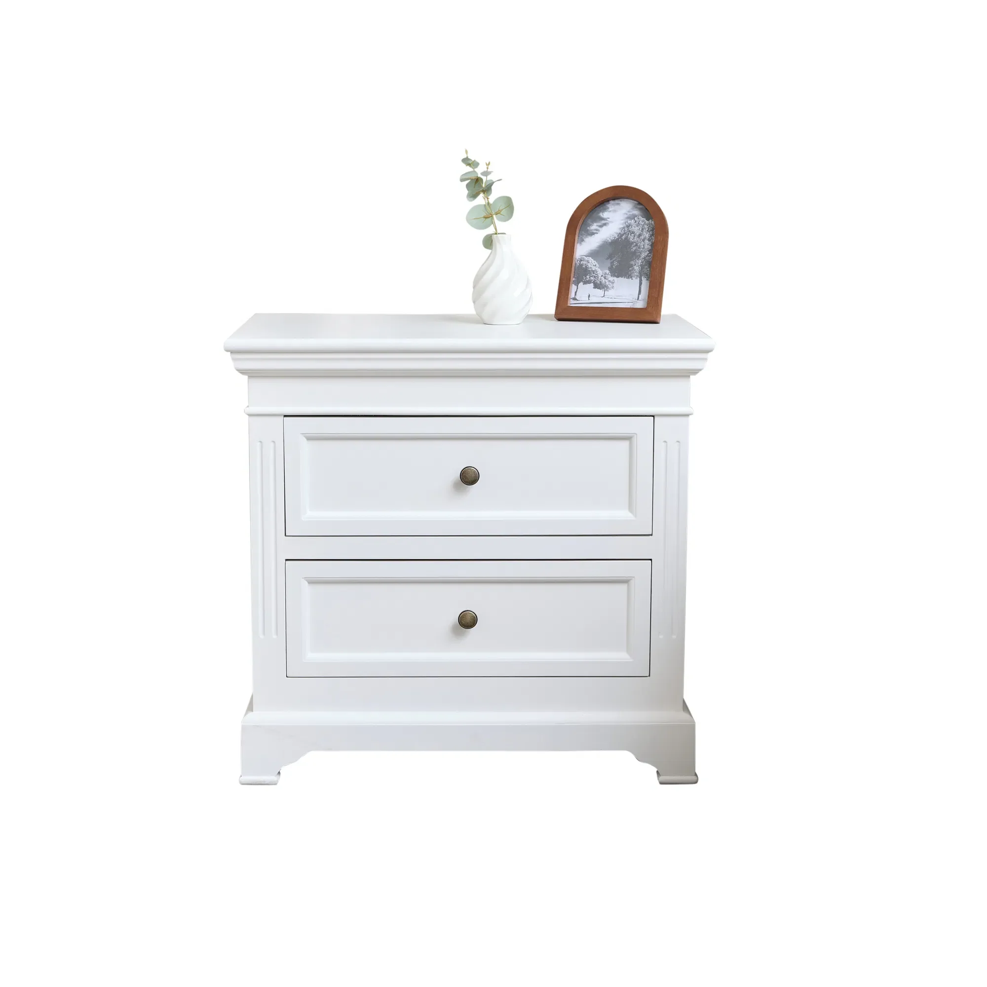 Pair Of Large White Two Drawer Bedside Tables - Daventry White Range - Image 6